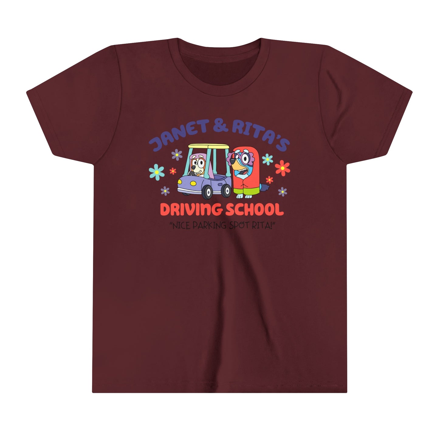 Janet and Rita's Driving School Youth Short Sleeve Tshirt