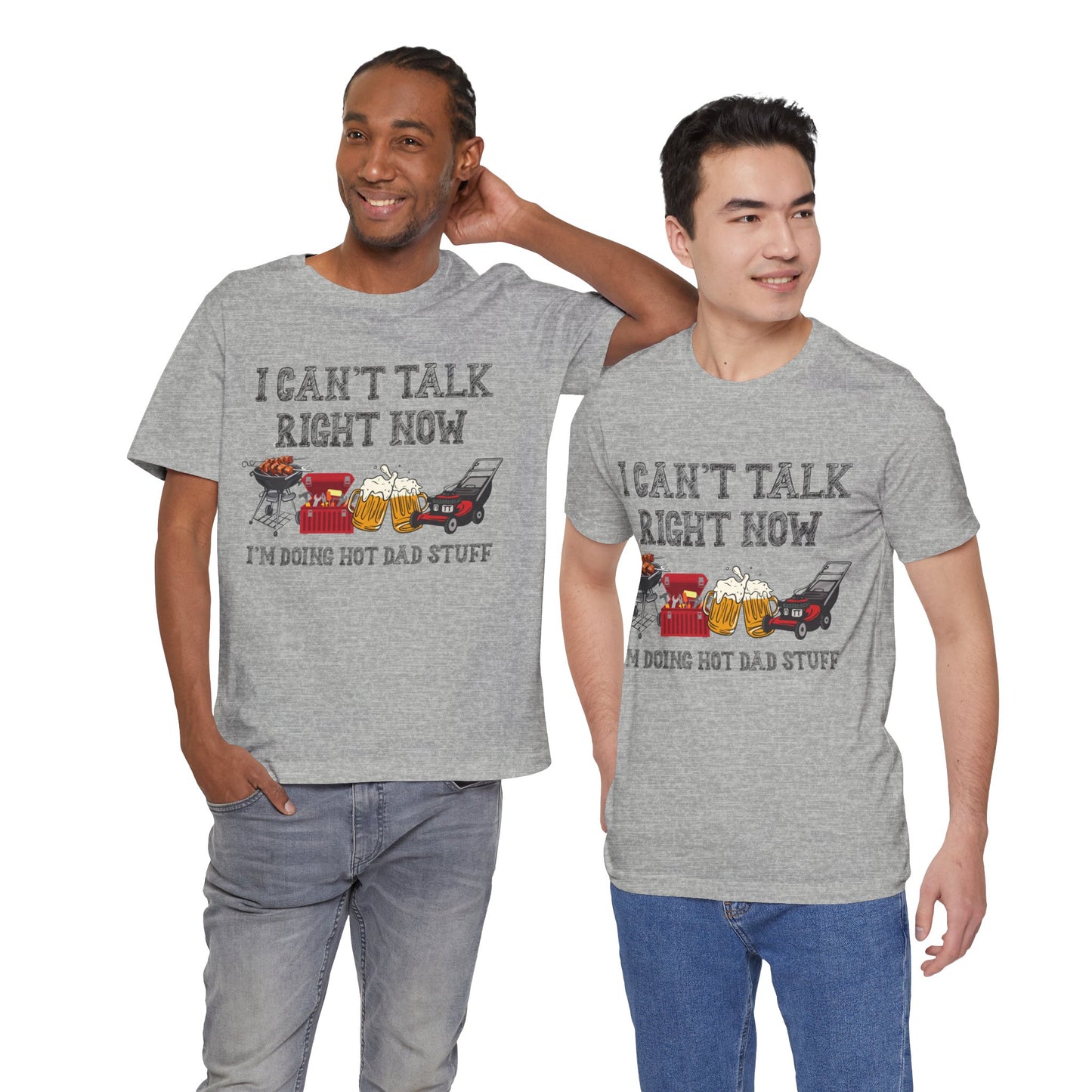 I Can't Talk Right Now I'm Doing Dad Stuff Jersey Short Sleeve Tee