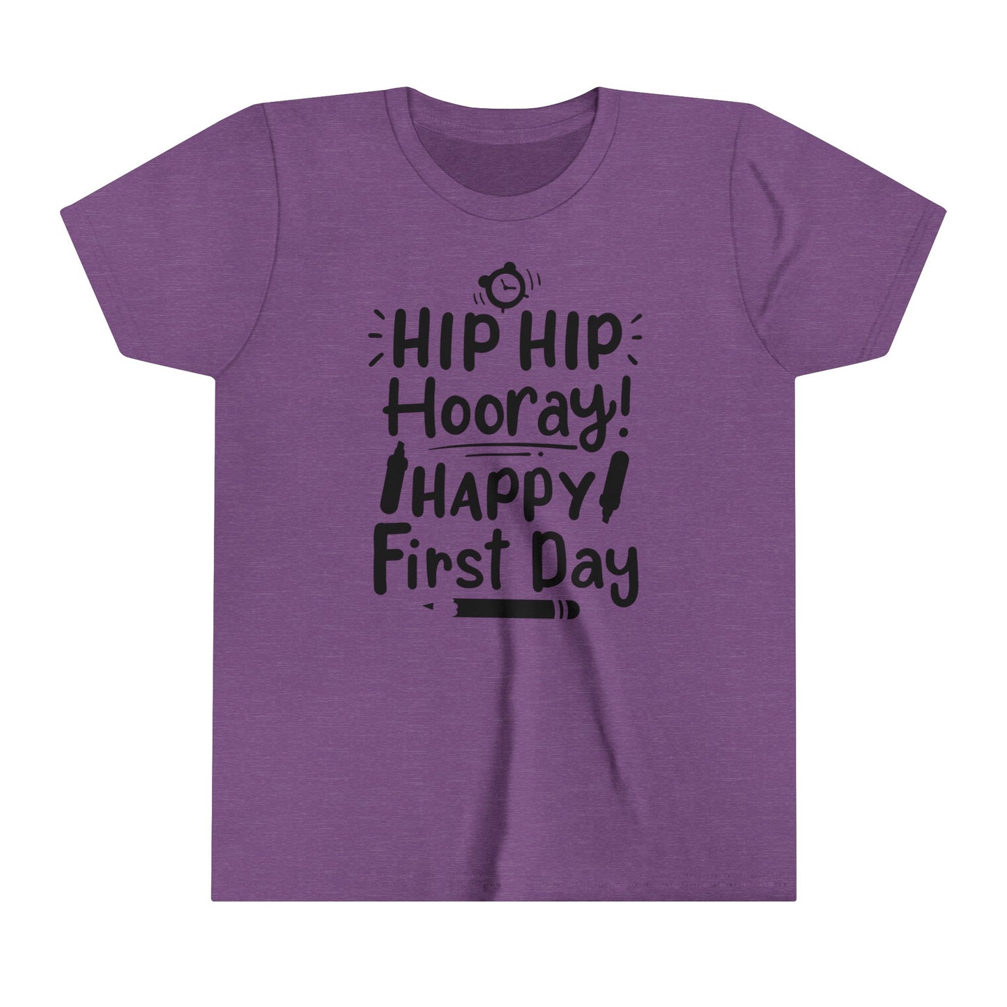 Hip Hip Hooray, Happy First Day Youth Short Sleeve Tee
