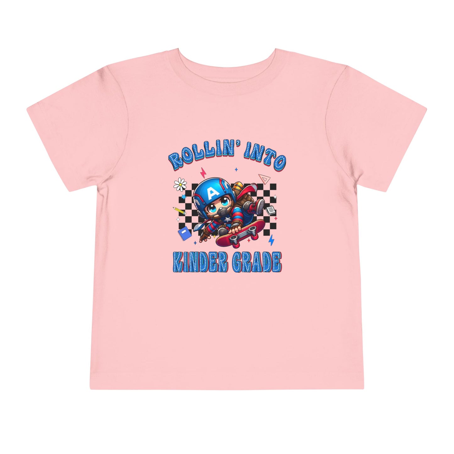 CAPTAIN AMERICA - Rollin' Into Kinder Grade Toddler Short Sleeve Tee