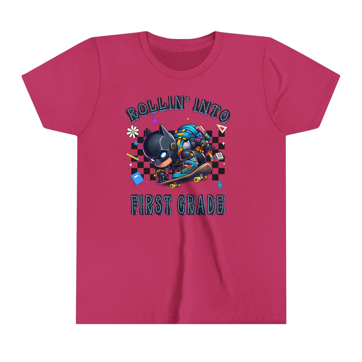 BATMAN - Rollin' Into 1st Grade Youth Short Sleeve Tee