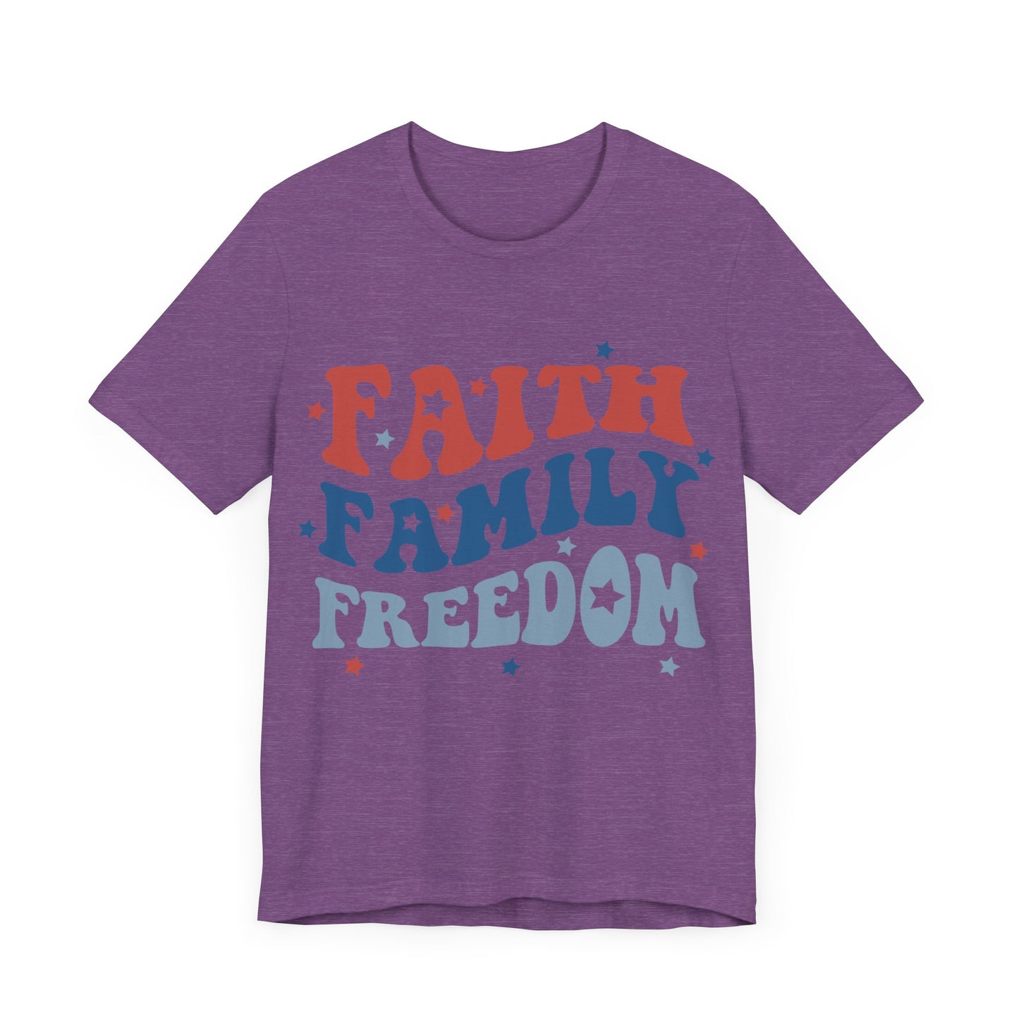 FAITH FAMILY FREEDOM Jersey Short Sleeve Tee