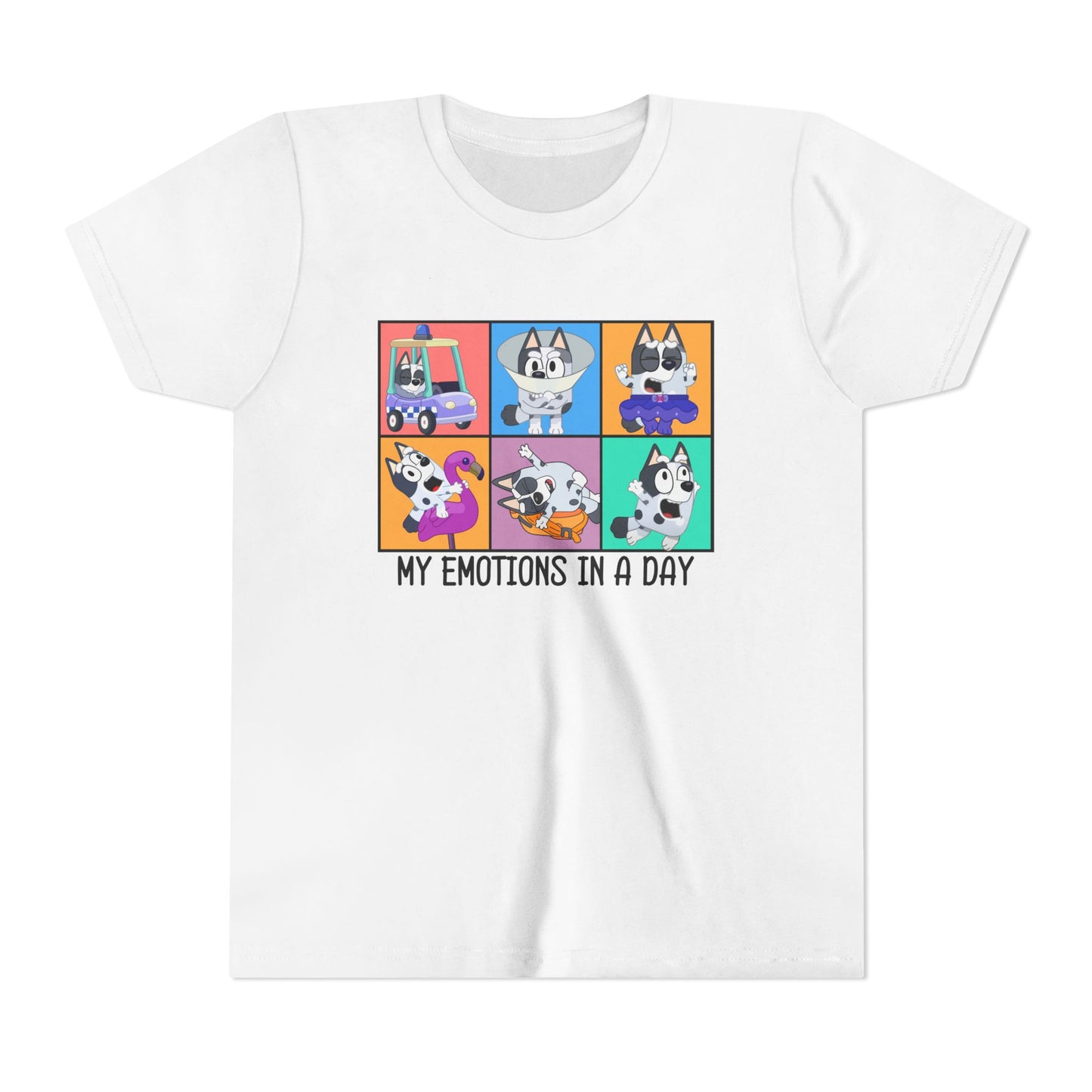 My emotions in a day Youth Short Sleeve Tee