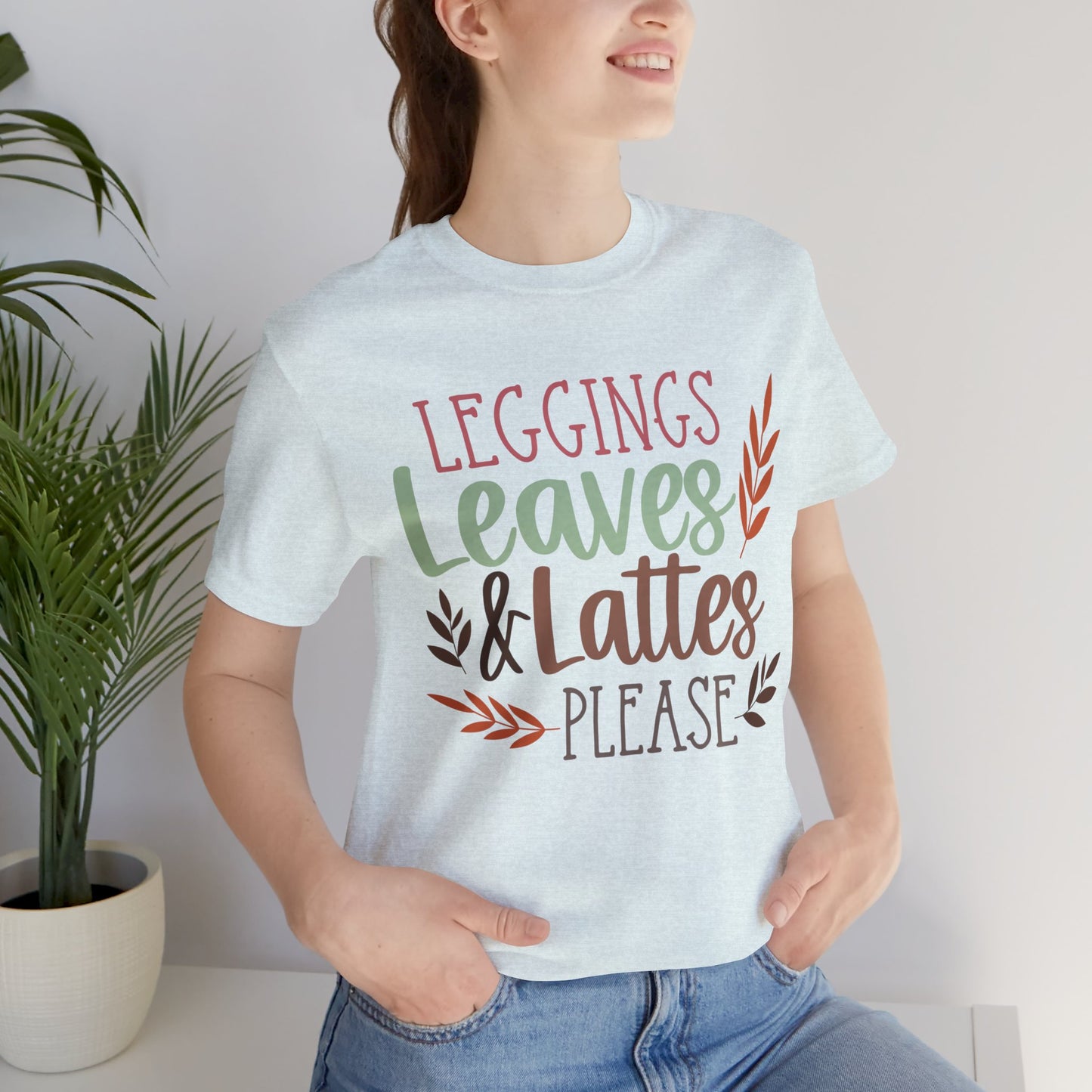 Leggings, Leaves & Lattes Please Jersey Short Sleeve Tee