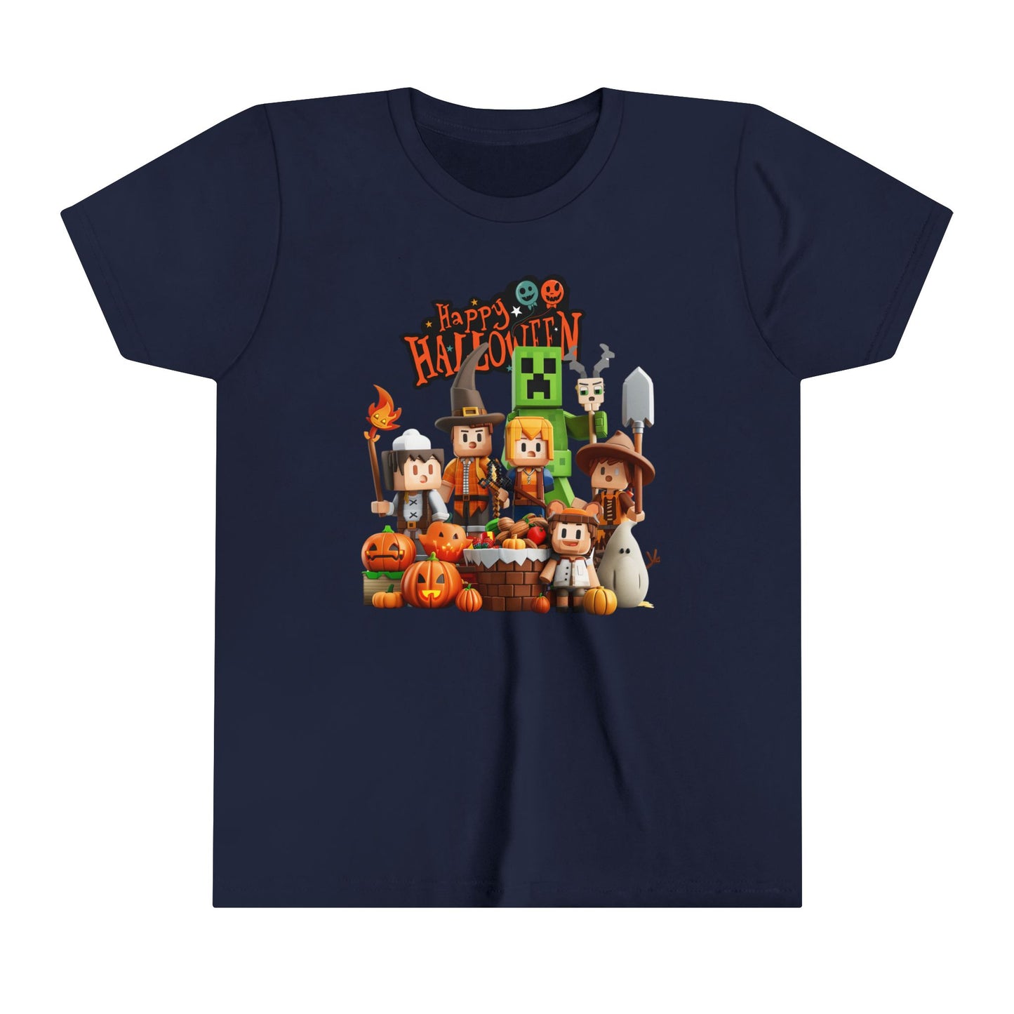 Minecraft Happy Hallowen Youth Short Sleeve Tee