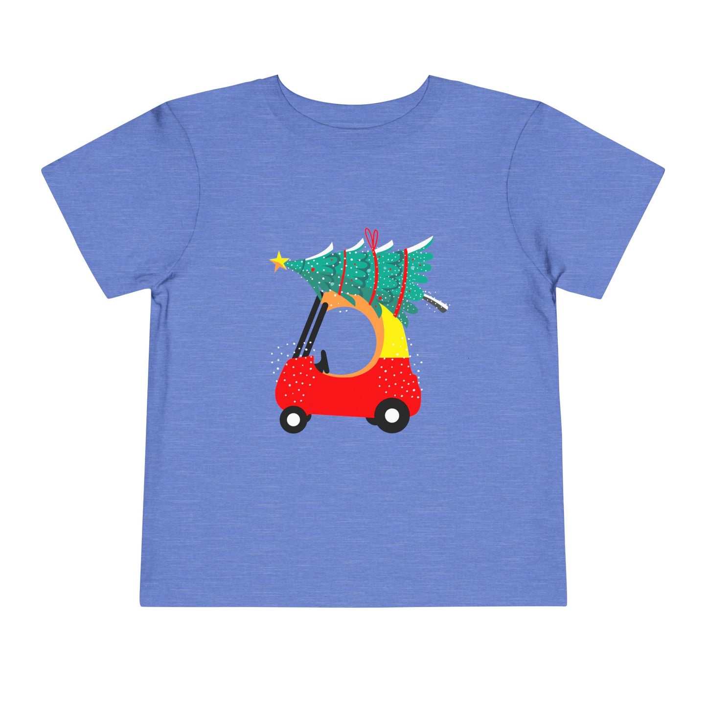 Kiddie Car with christmas tree Toddler Short Sleeve Tee