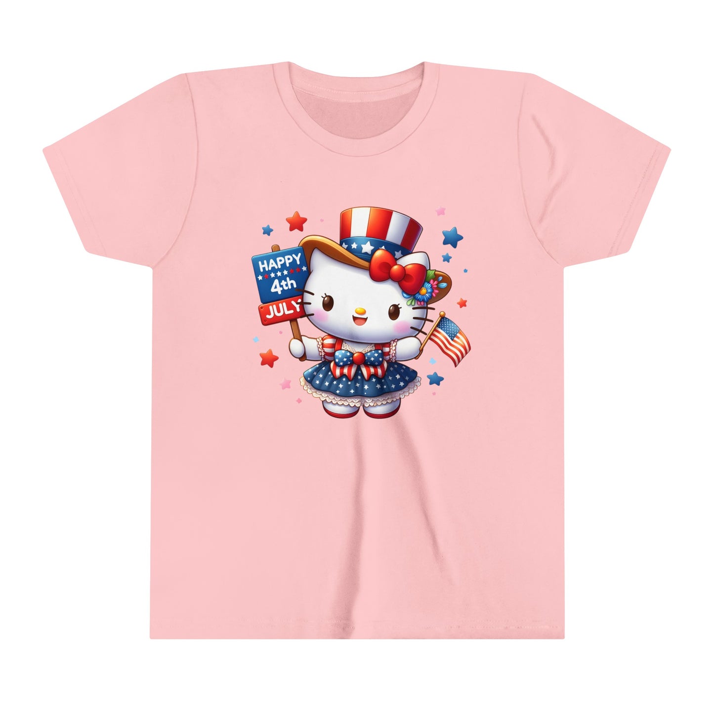 Happy 4th of July Hello Kitty Youth Short Sleeve Tee