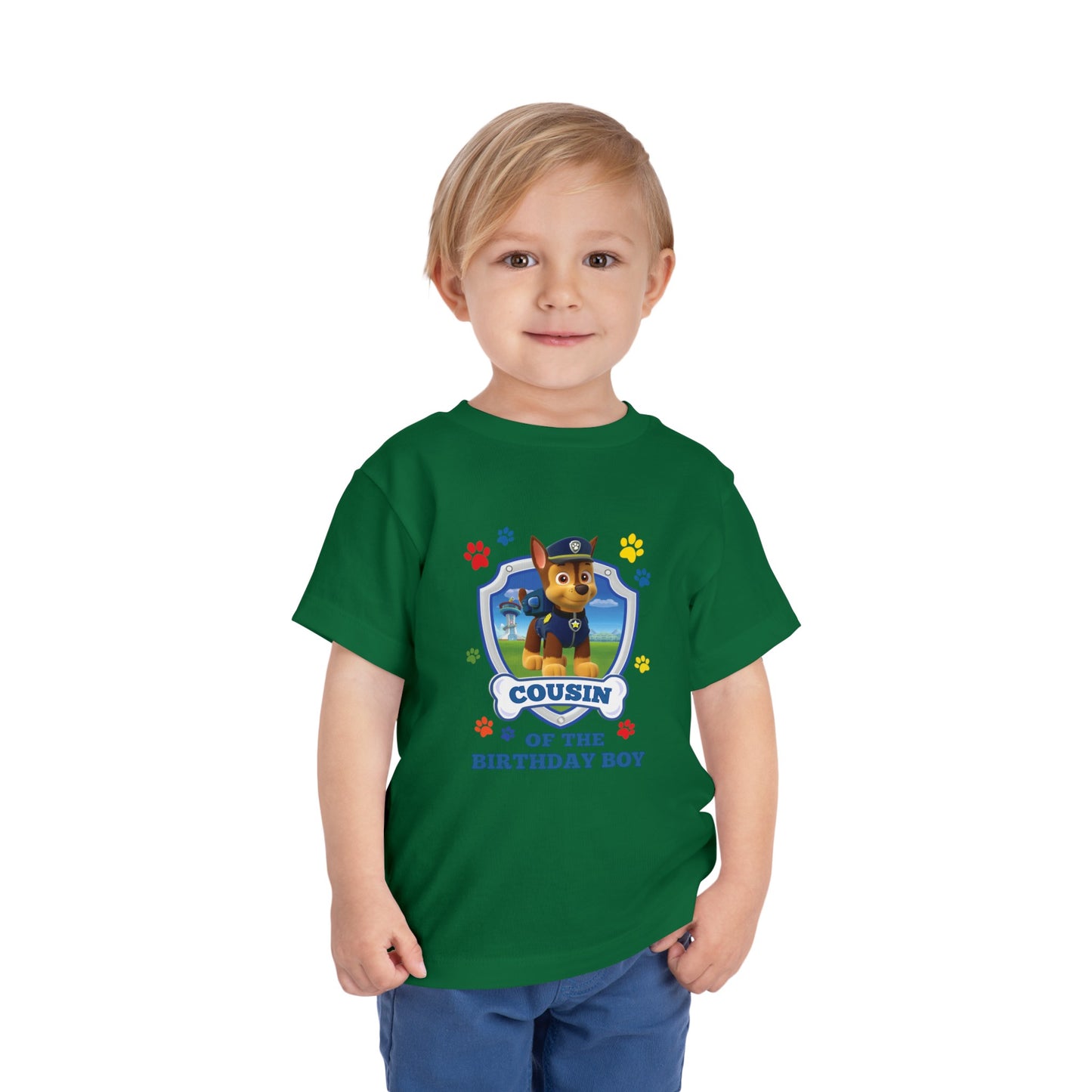 Cousin of the Birthday Boy Toddler Short Sleeve Tee