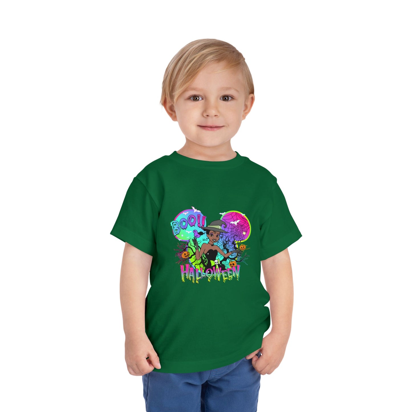Tiana Boo! Halloween Toddler Short Sleeve Tee