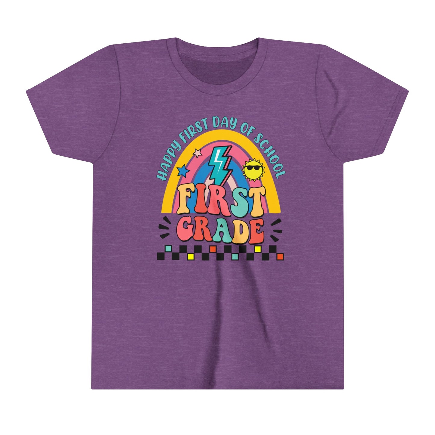 Happy First Day of School - 1st Grade Youth Short Sleeve Tee