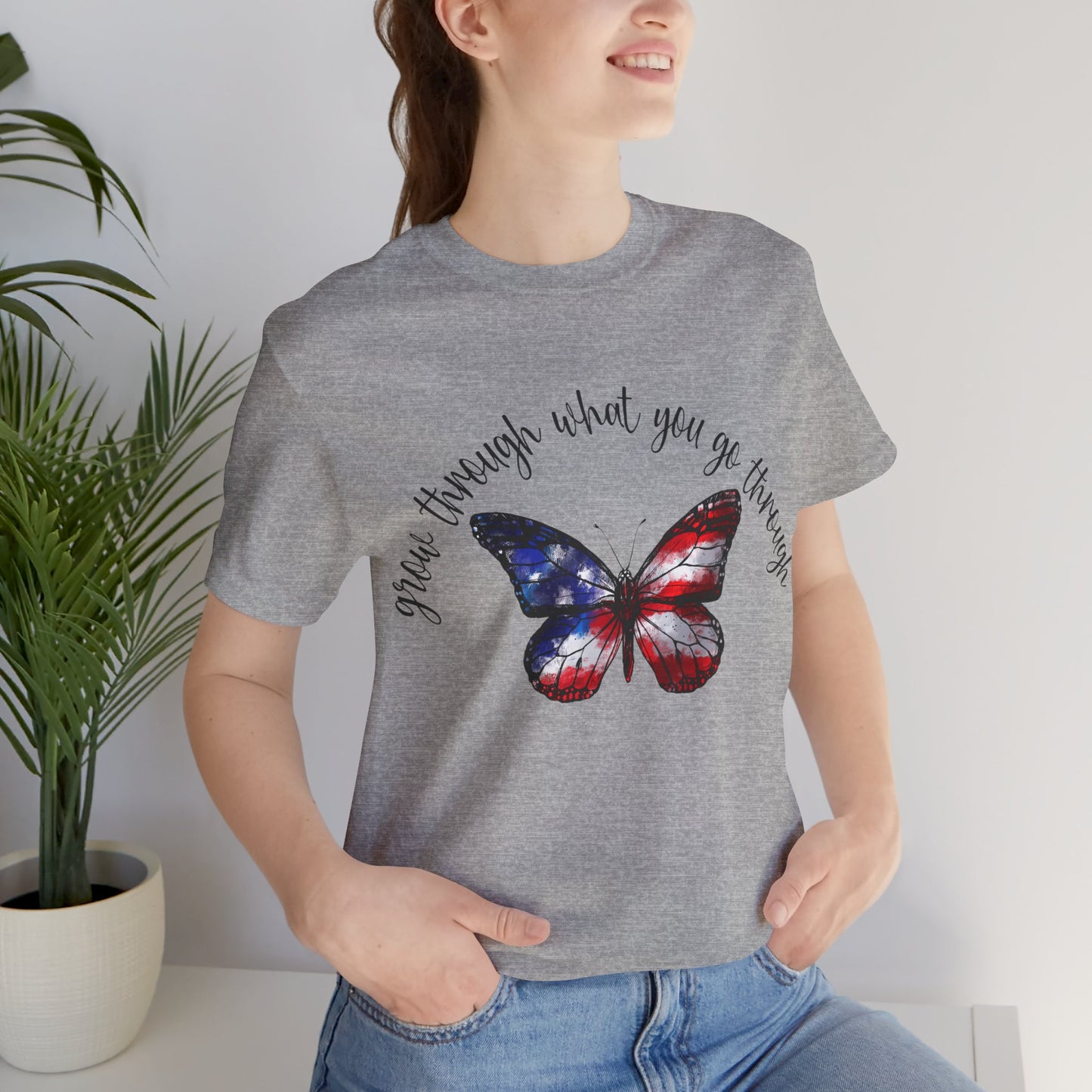 Grow Through What You Go Through Jersey Short Sleeve Tee