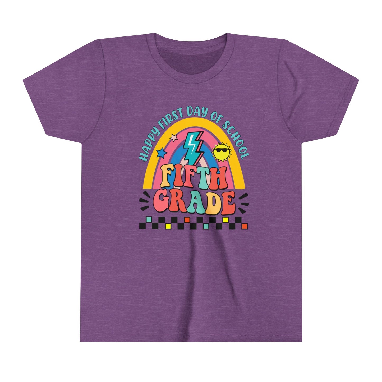 Happy First day of School - 5th Grade Youth Short Sleeve Tee