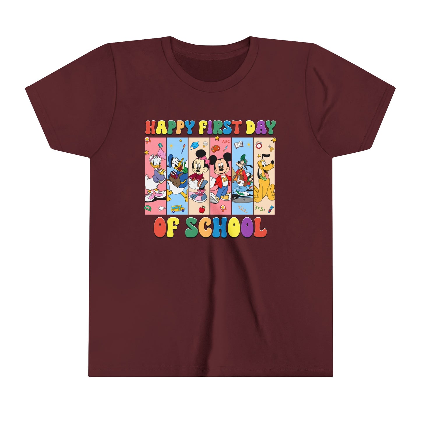 Happy First Day of School Youth Short Sleeve Tee