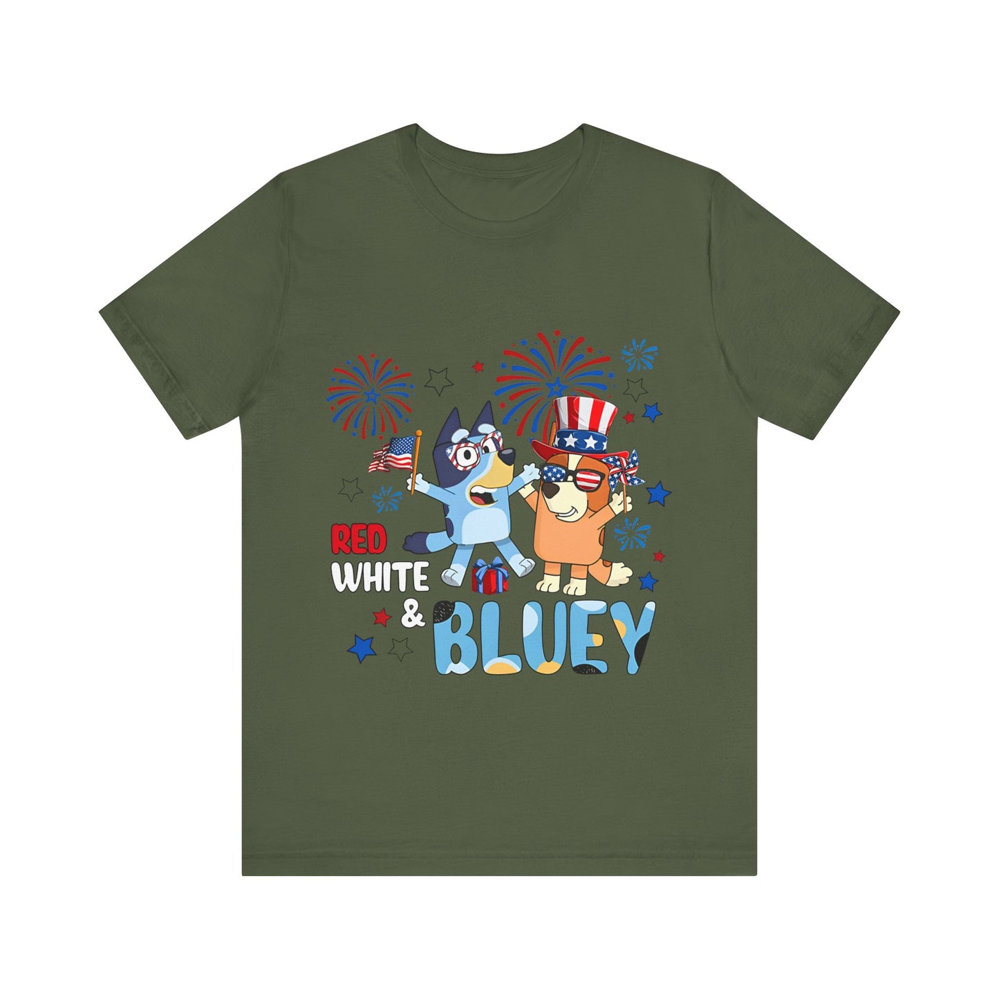 Red, White & Bluey Jersey Short Sleeve Tee