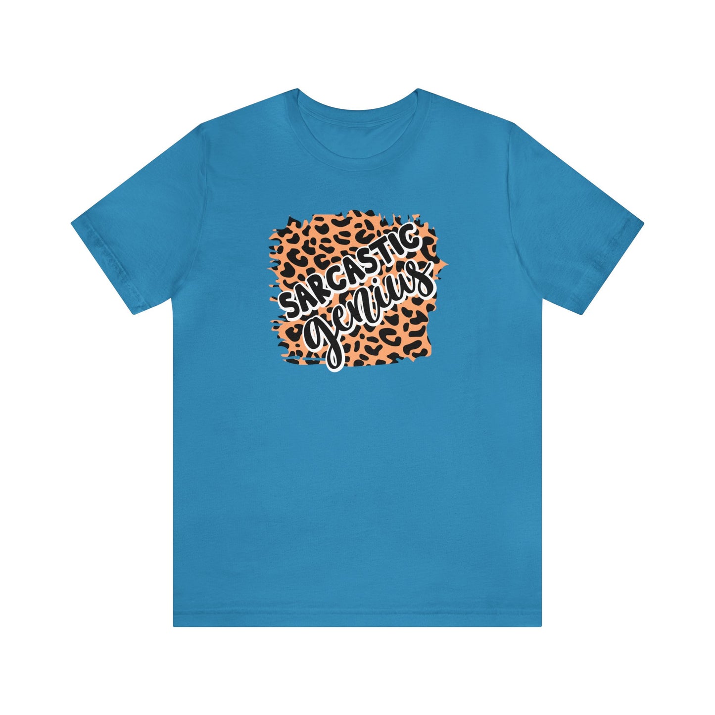 Sarcastic Genius leopard print short sleeve Tshirt