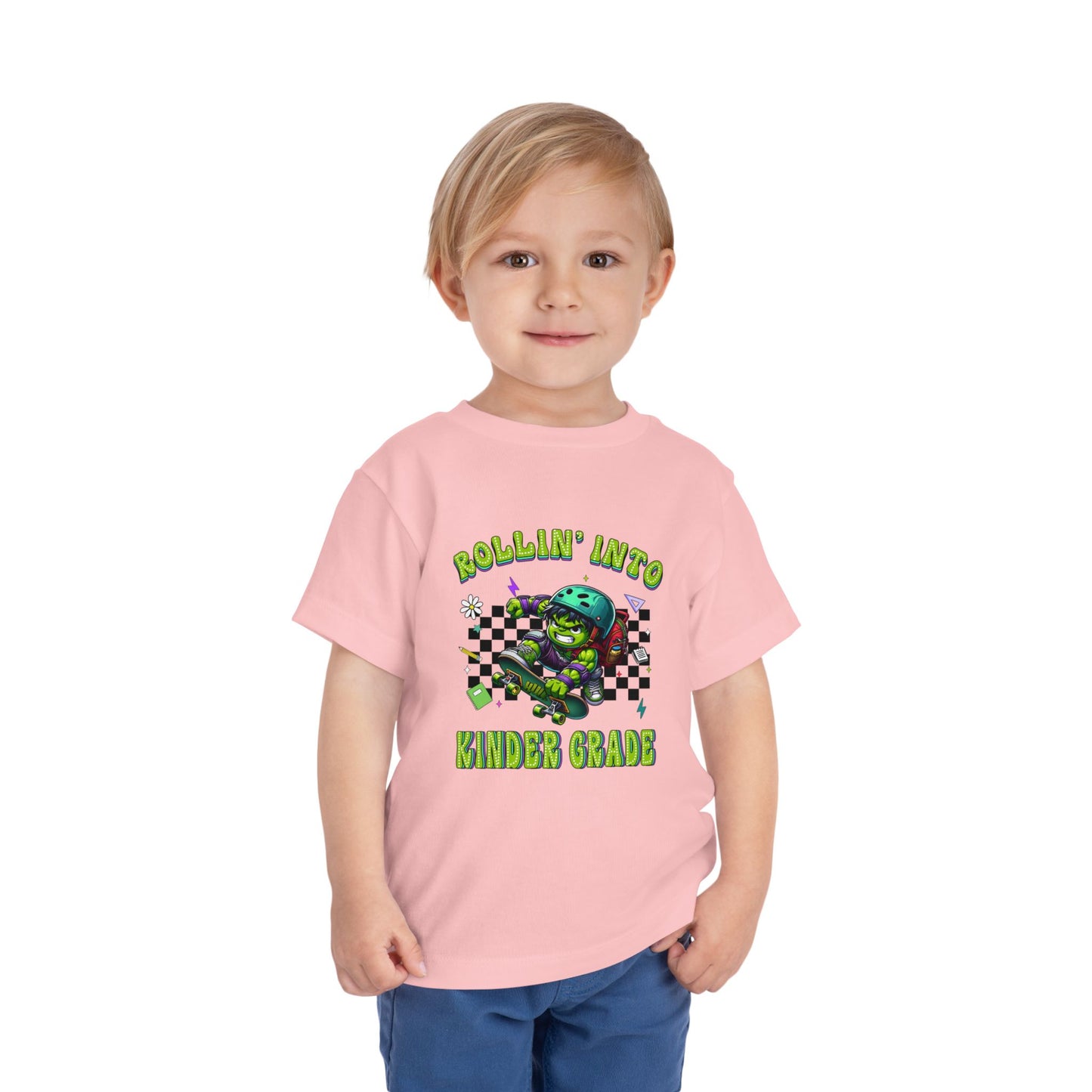HULK - Rollin' Into Kinder Grade Toddler Short Sleeve Tee
