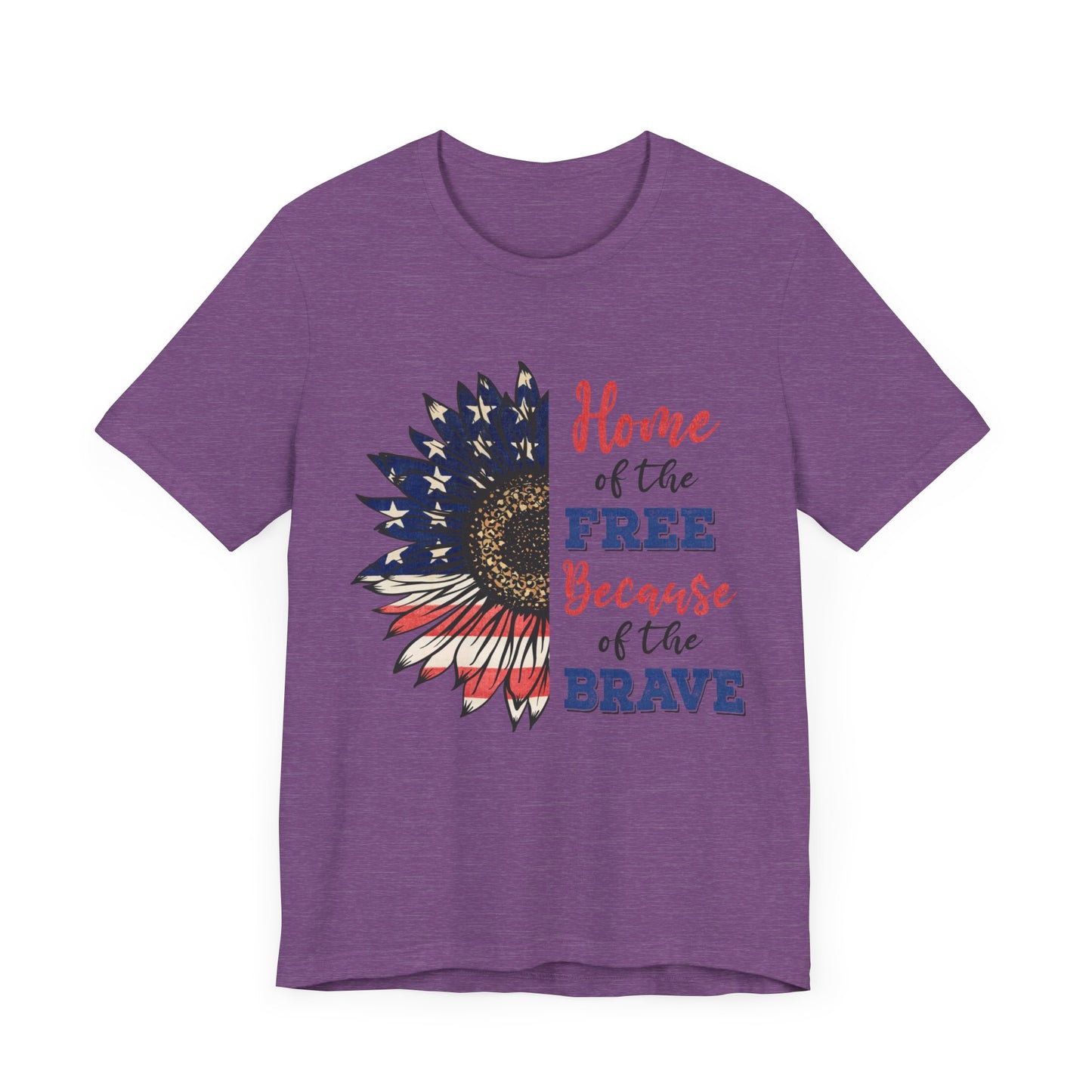 Home of the Free because of the Brave Jersey Short Sleeve Tee