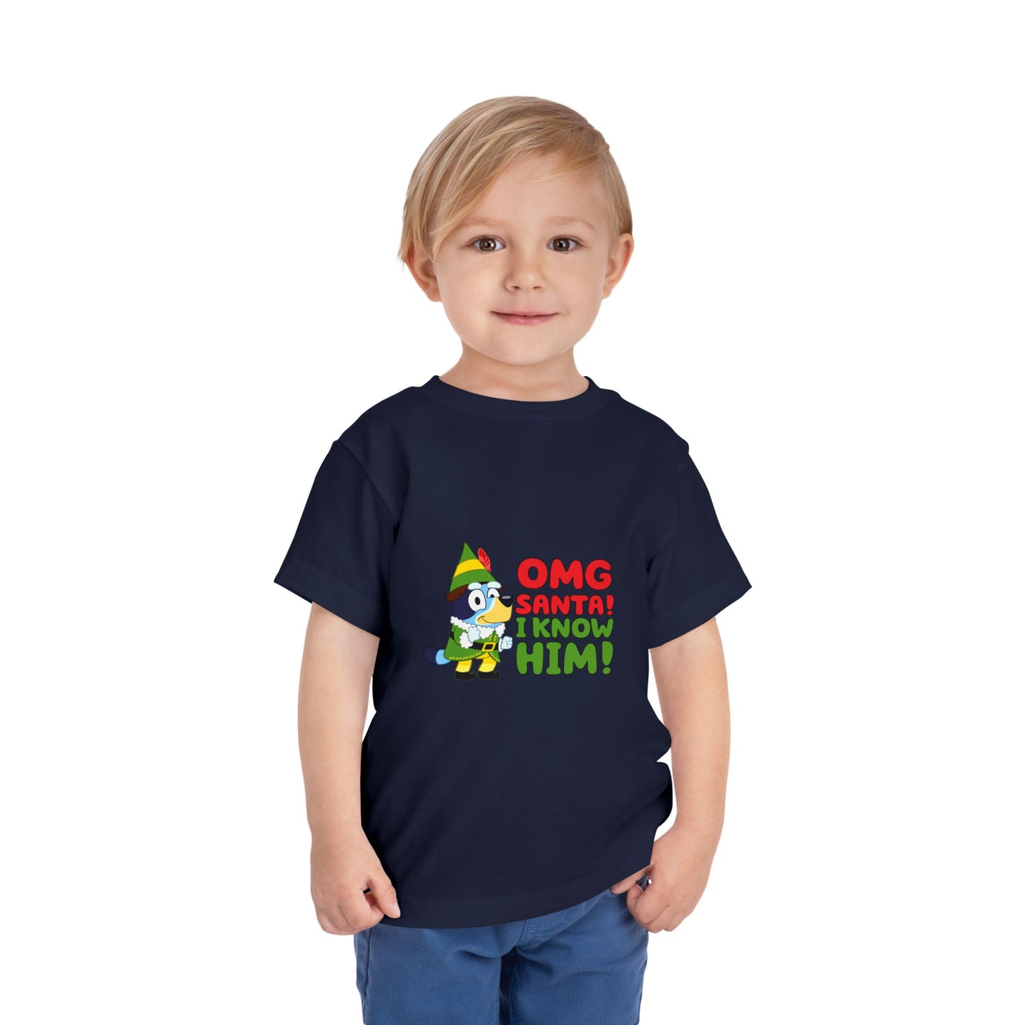 OMG Santa I know him Toddler Short Sleeve Tee