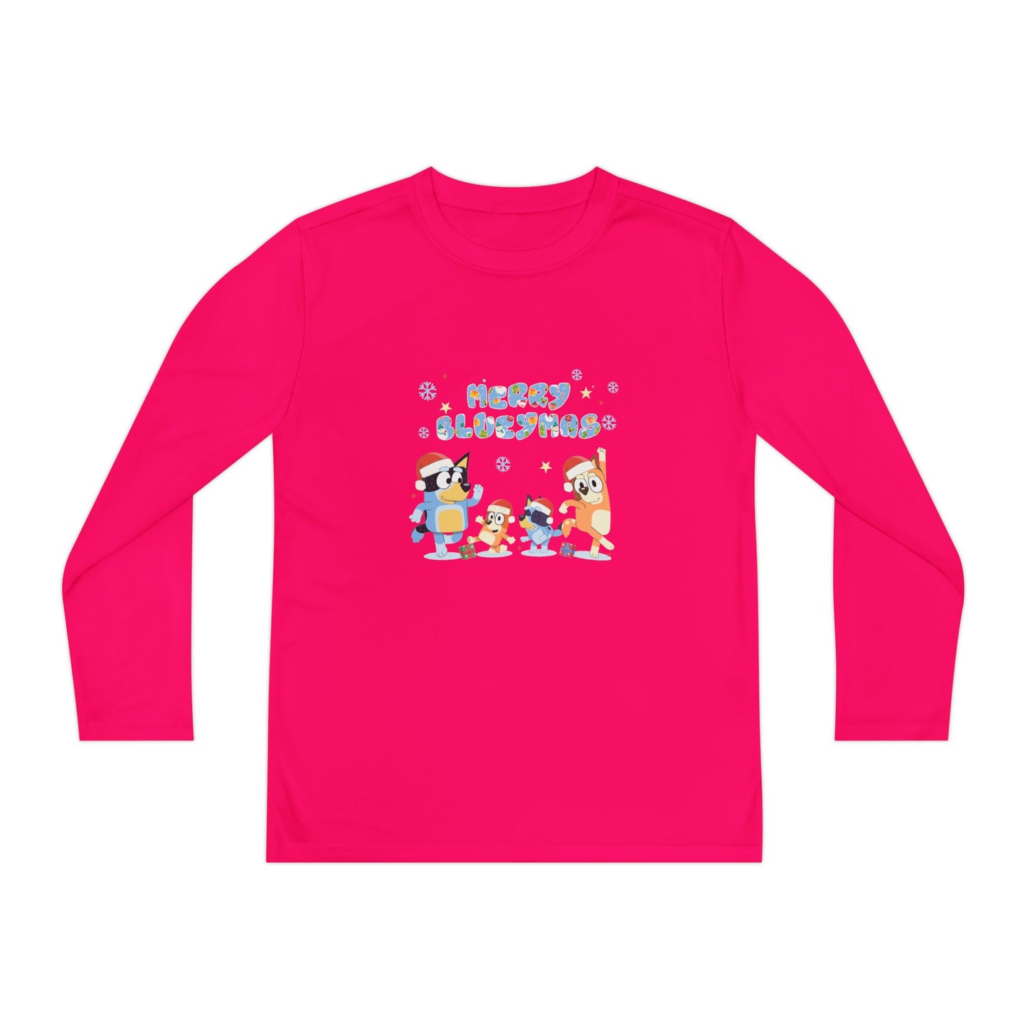 Merry Blue-y-mas Youth Long Sleeve Competitor Tee