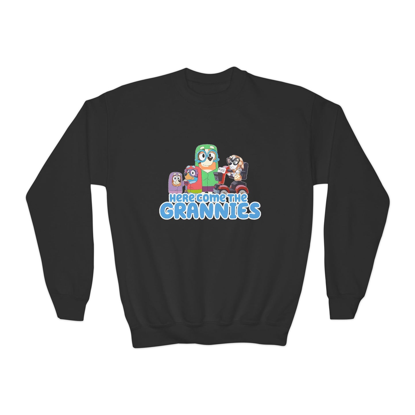 Here comes the grannies Youth Crewneck Sweatshirt