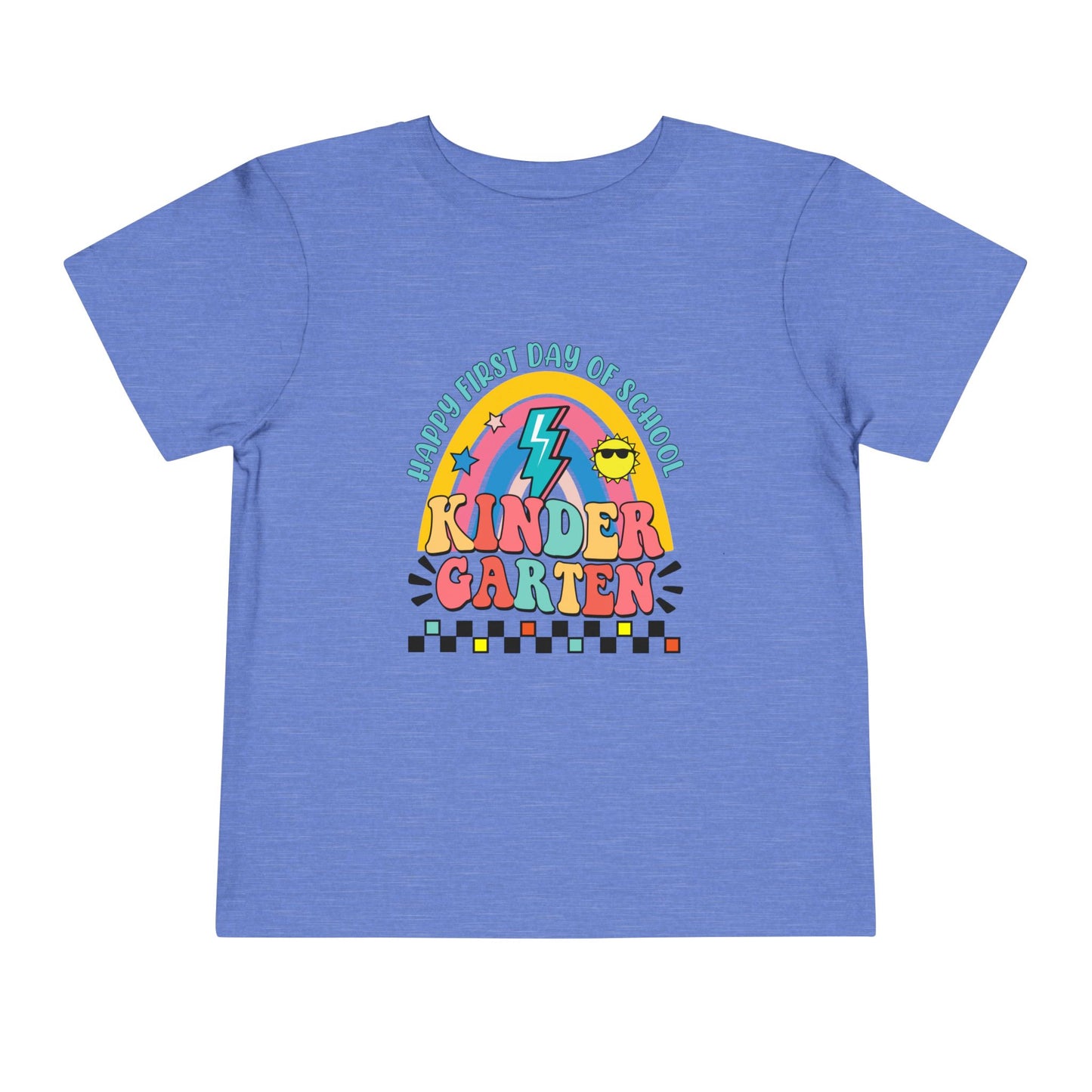 Happy First Day of School - Kindergarten Toddler Short Sleeve Tee