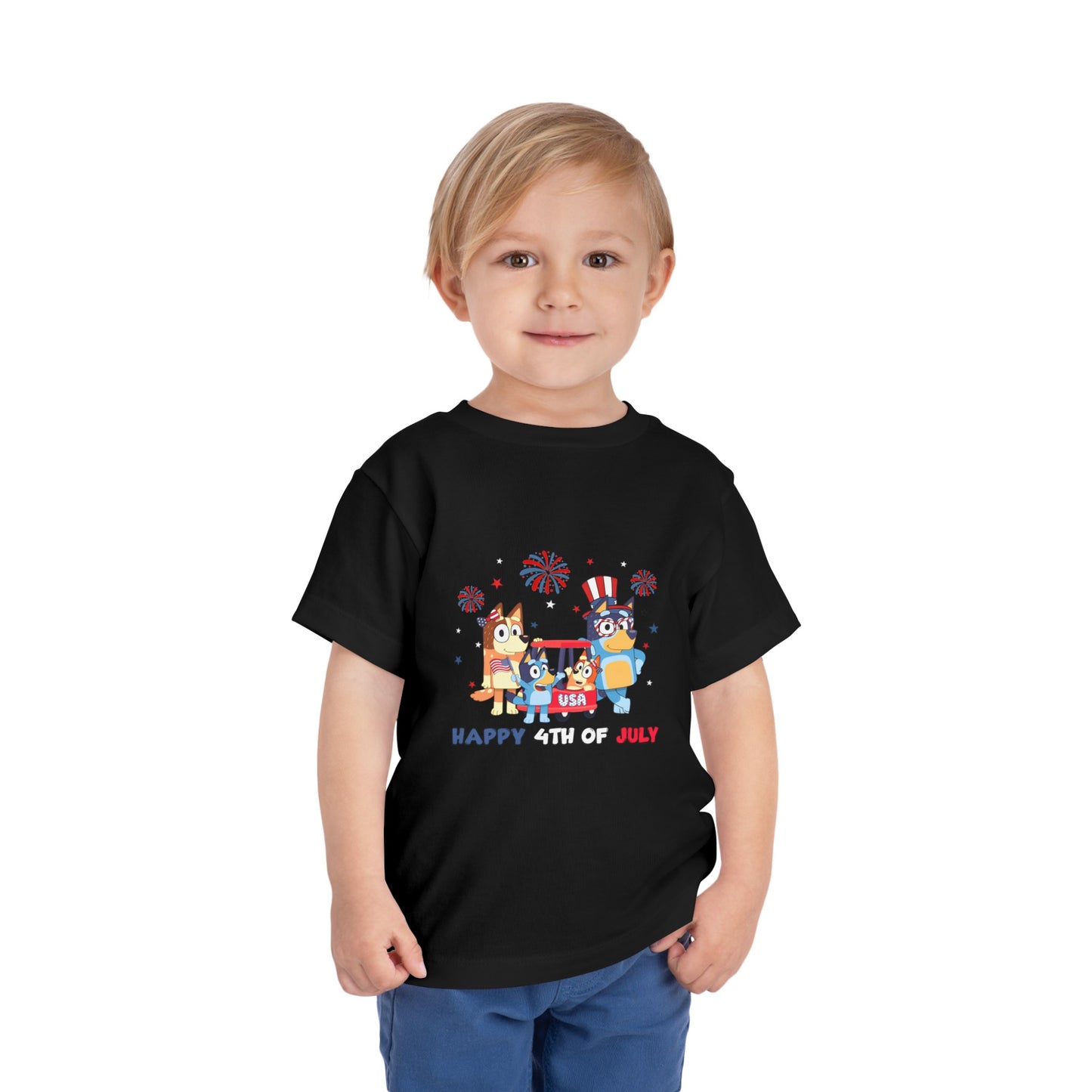 Happy 4th of July Toddler Short Sleeve Tee