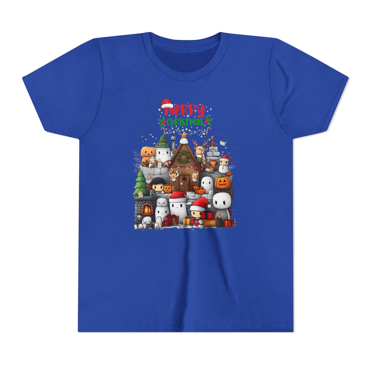 Merry Mine-craft Christmas Youth Short Sleeve Tee