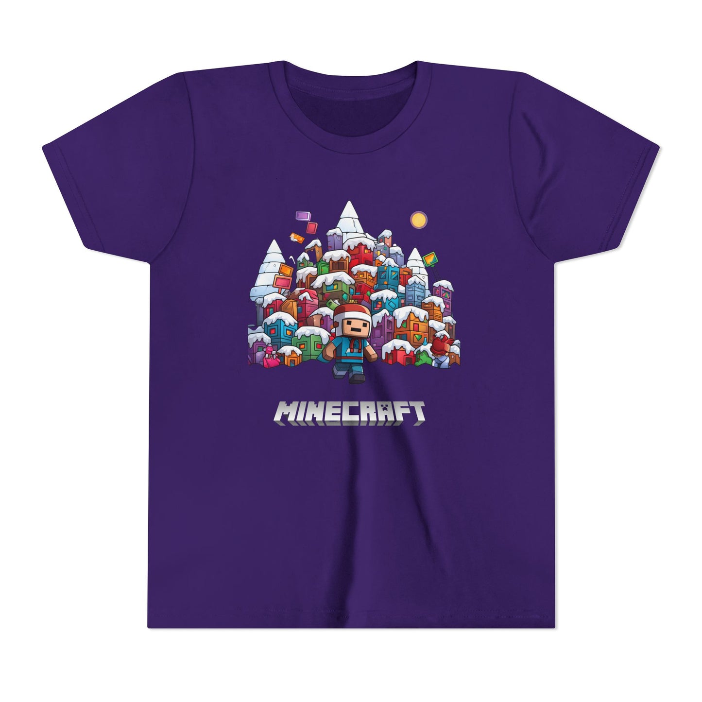 Christmas Mine-craft Youth Short Sleeve Tee
