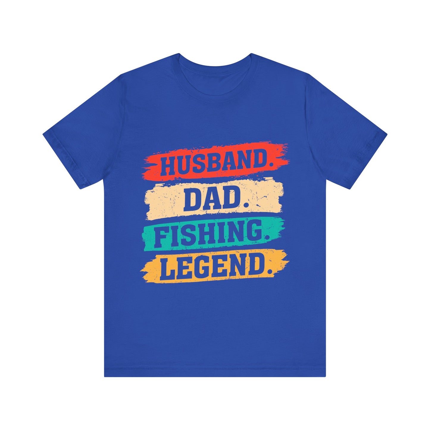 Husband Dad Fishing Legend Jersey Short Sleeve Tee