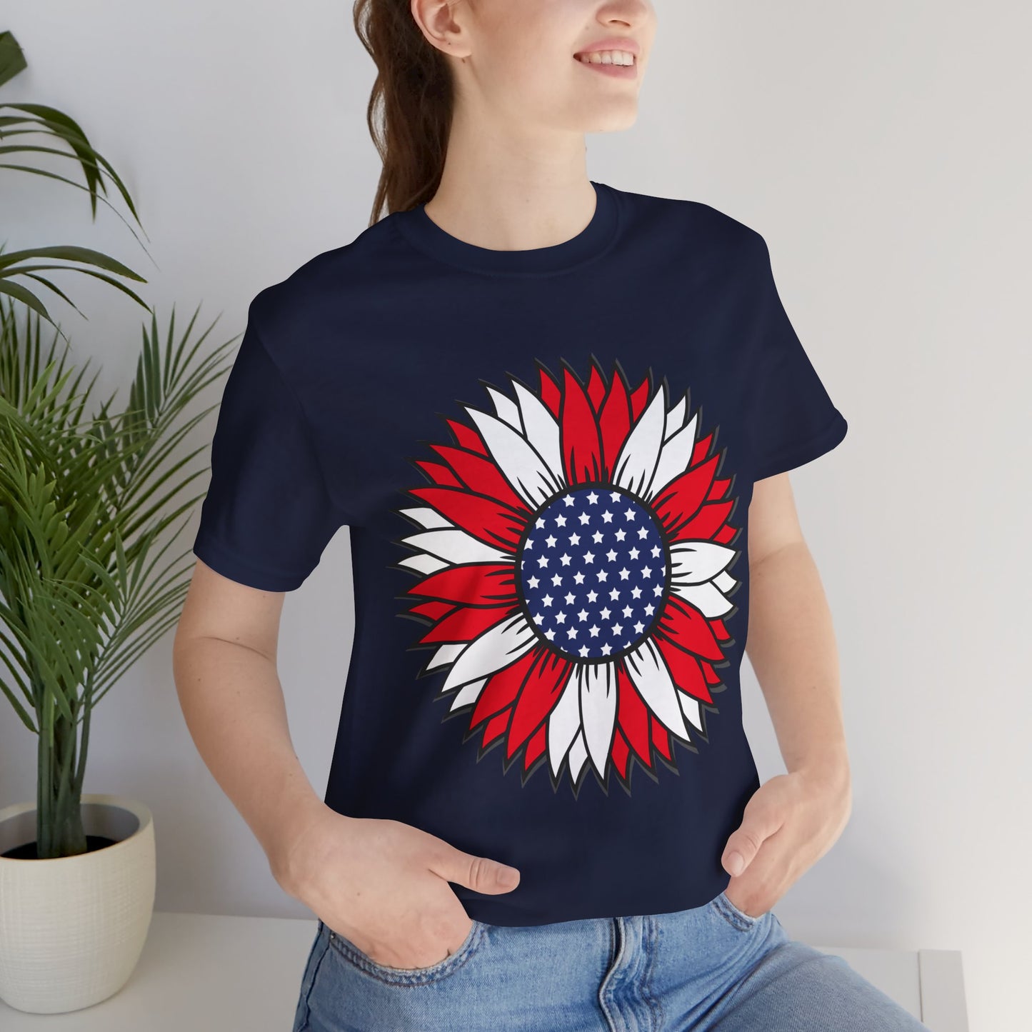 American Sunflower Jersey Short Sleeve Tee