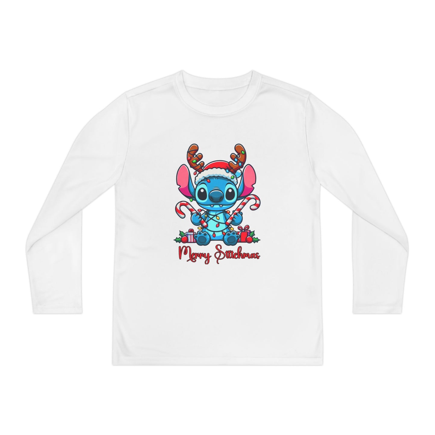 Merry Stitchmas Youth Long Sleeve Competitor Tee