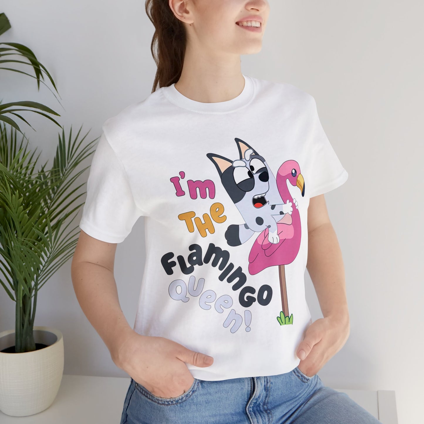 I'm the flamingo queen Short Sleeve Tshirt