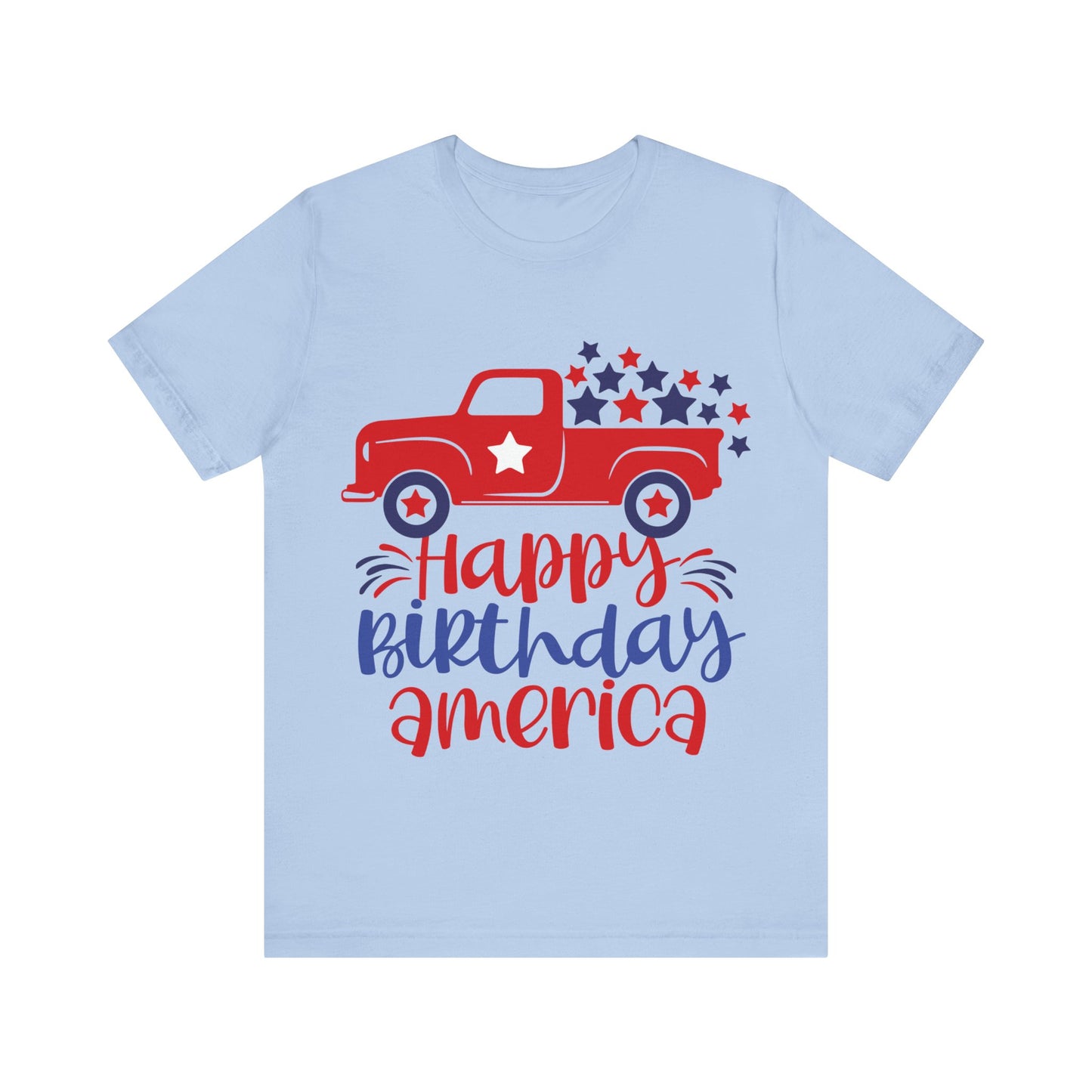 Happy Birthday America Jersey Short Sleeve Tee