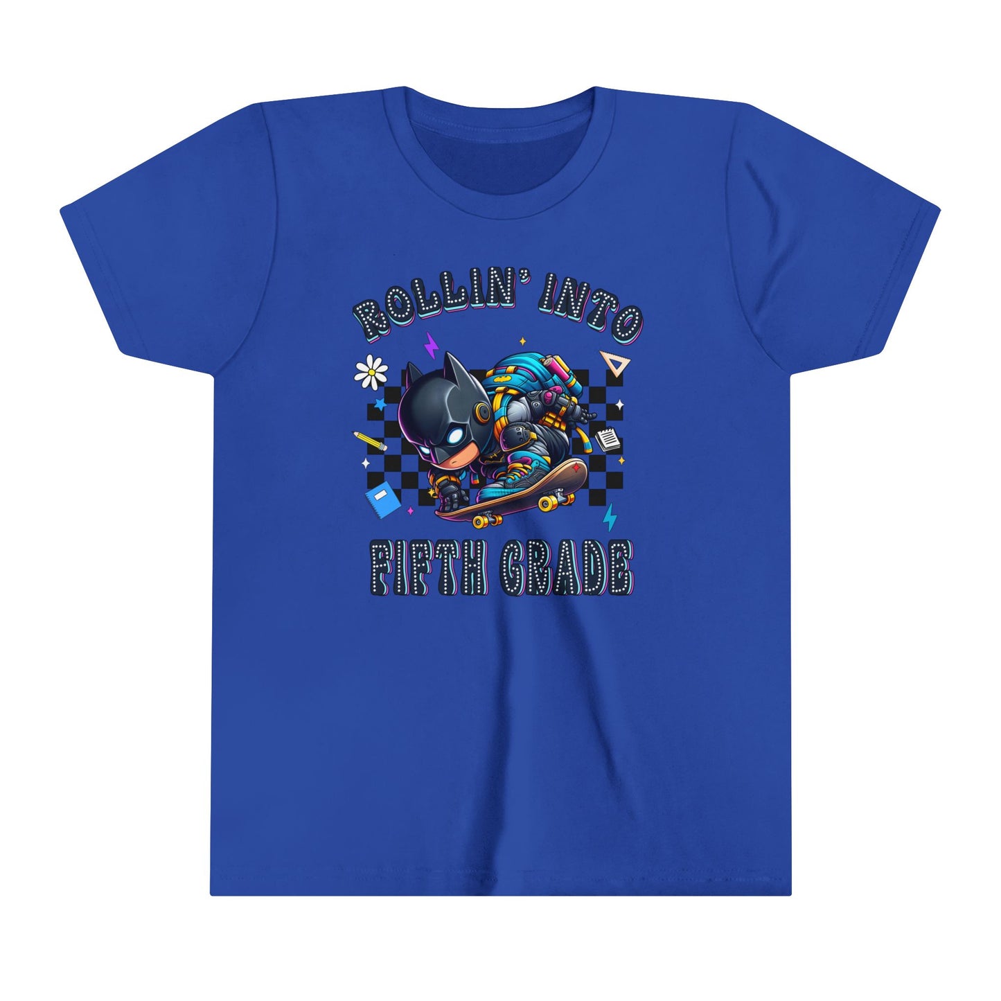 BATMAN - Rollin' Into 5th Grade Youth Short Sleeve Tee
