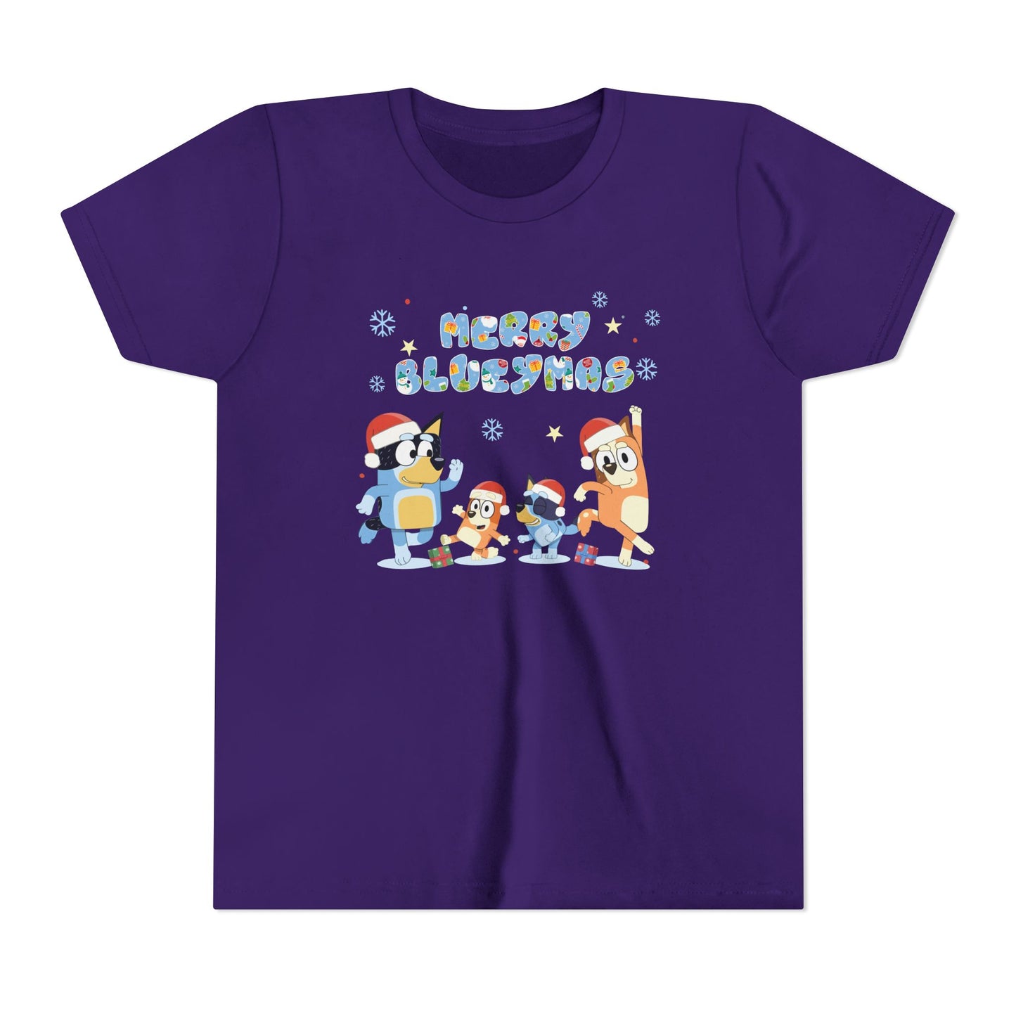 Merry Blue-y-mas Youth Short Sleeve Tee