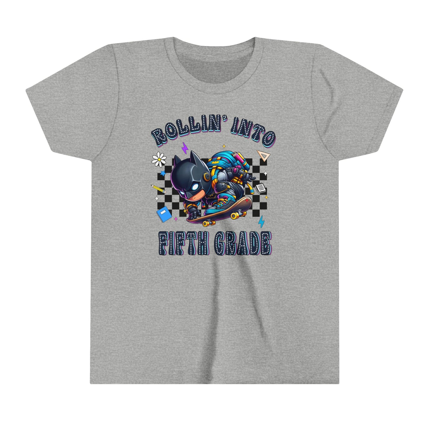 BATMAN - Rollin' Into 5th Grade Youth Short Sleeve Tee