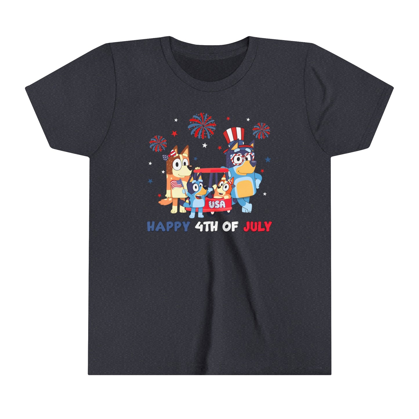 Happy 4th of July Youth Short Sleeve Tee
