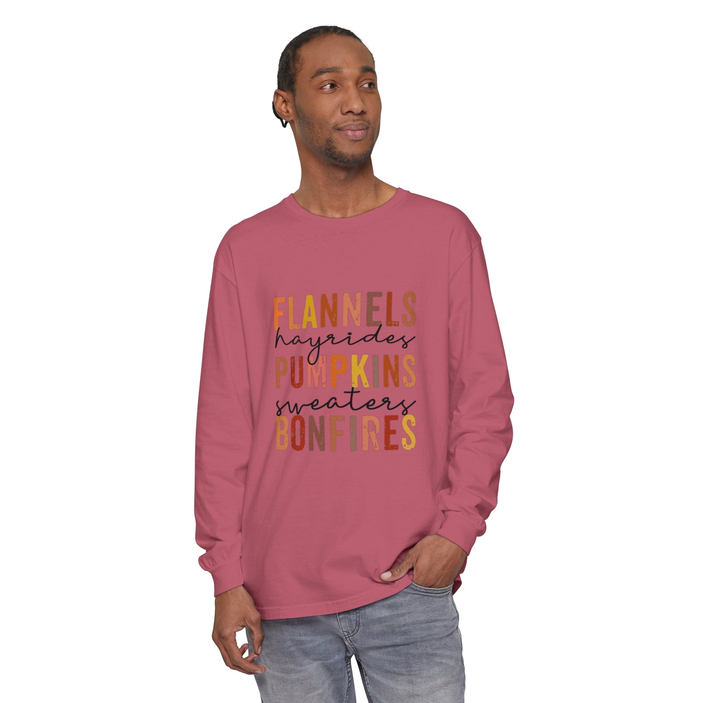 Flannels, Hayrides, Pumpkins, Sweaters,  Bonfires Long Sleeve T-Shirt