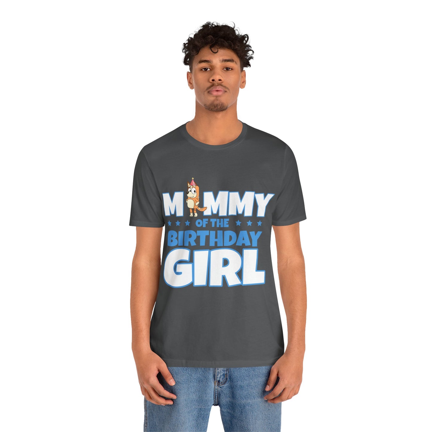 Mommy of the Birthday Girl Chilli Heeler short sleeve T-shirt