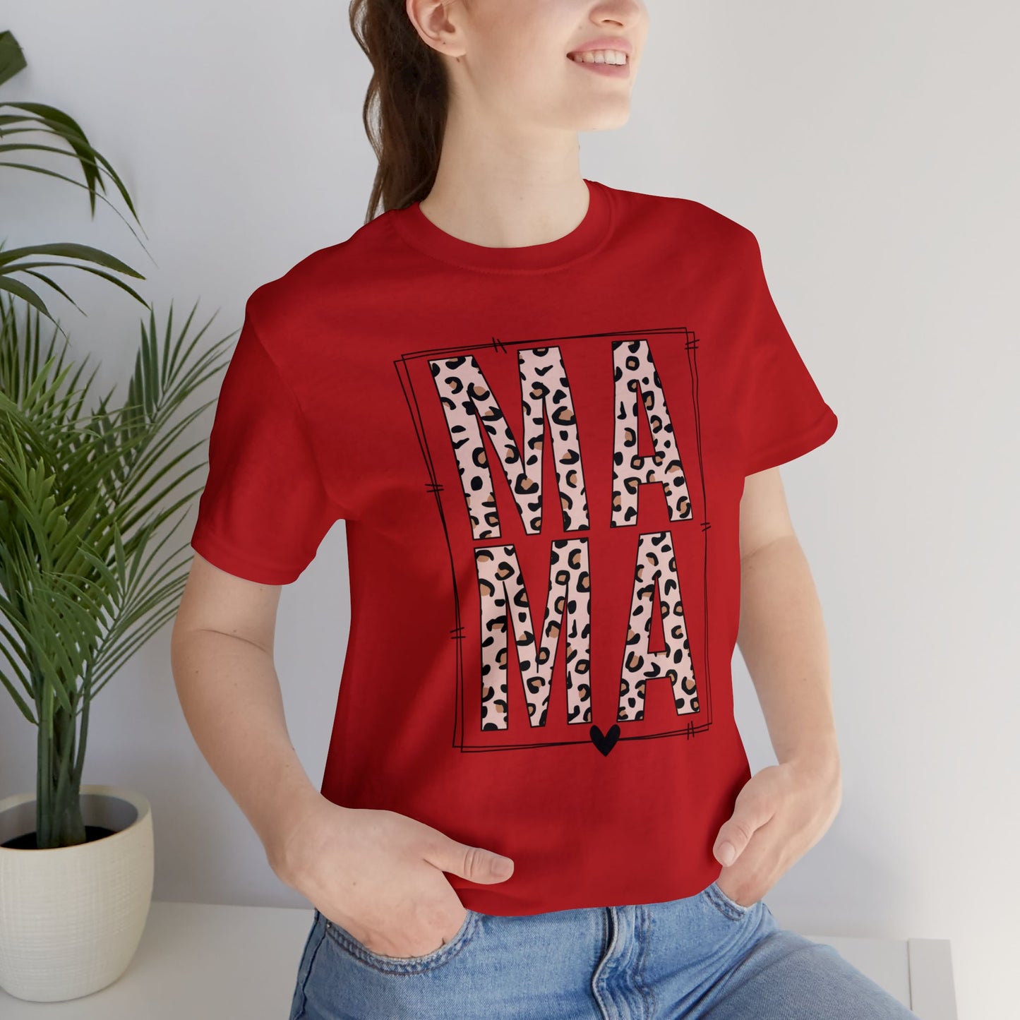 MAMA Leopard print short sleeve tshirt
