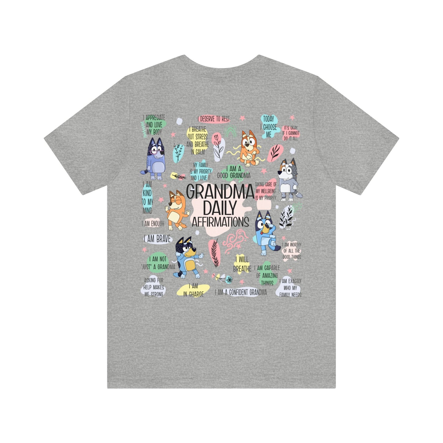 Bluey - Grandma Daily Affirmations Short Sleeve Tshirt