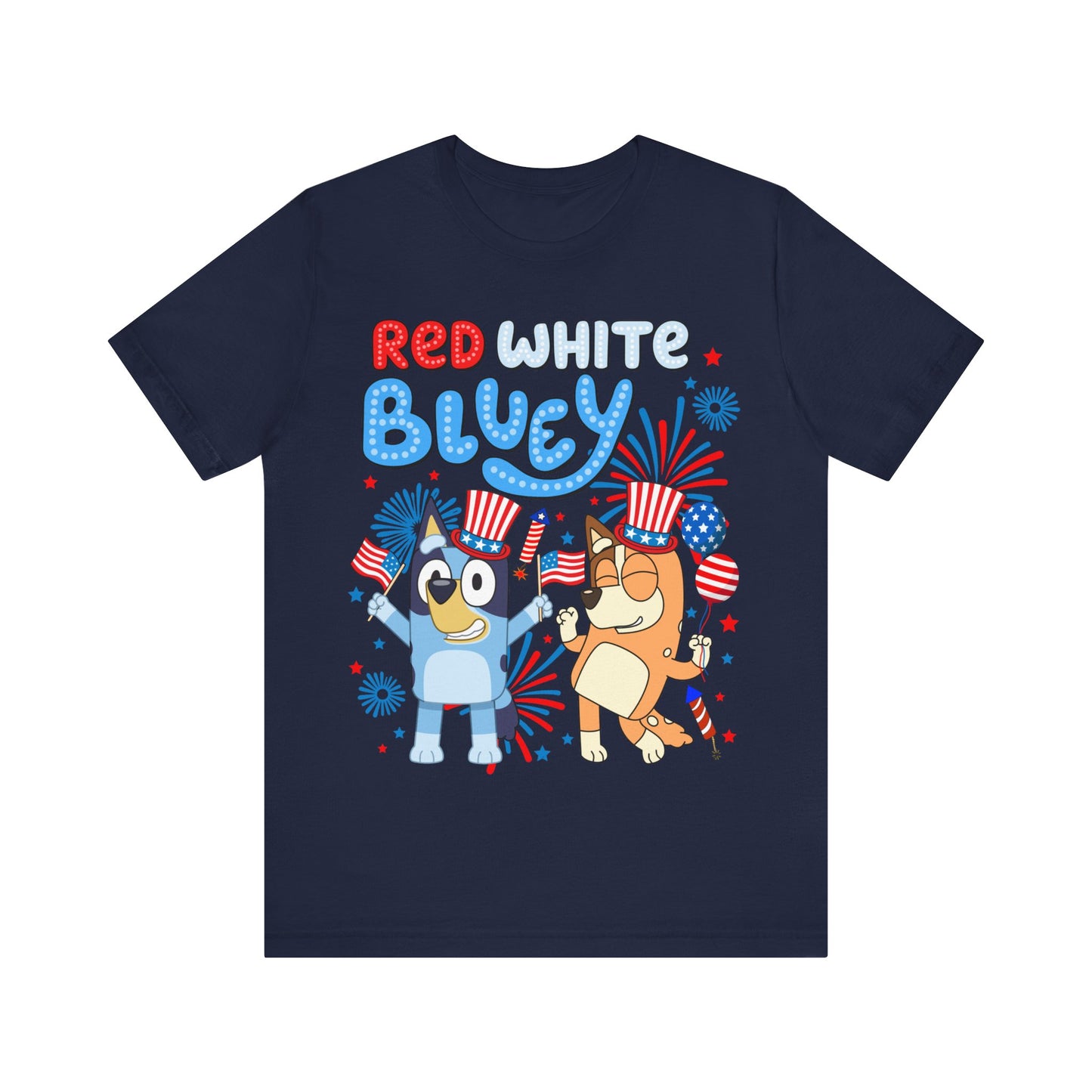 Red, White & Bluey Jersey Short Sleeve Tee