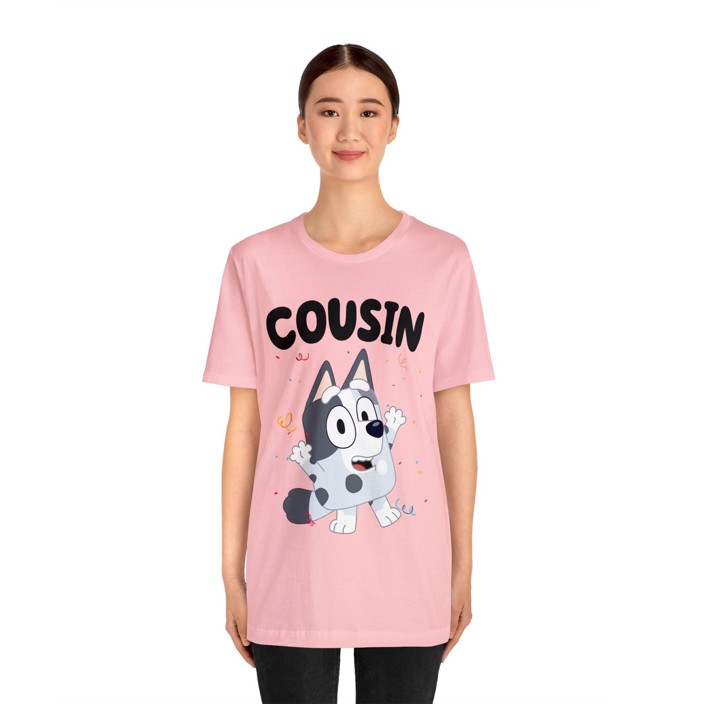 Cousin Muffin Bluey Birthday short sleeve Tshirt