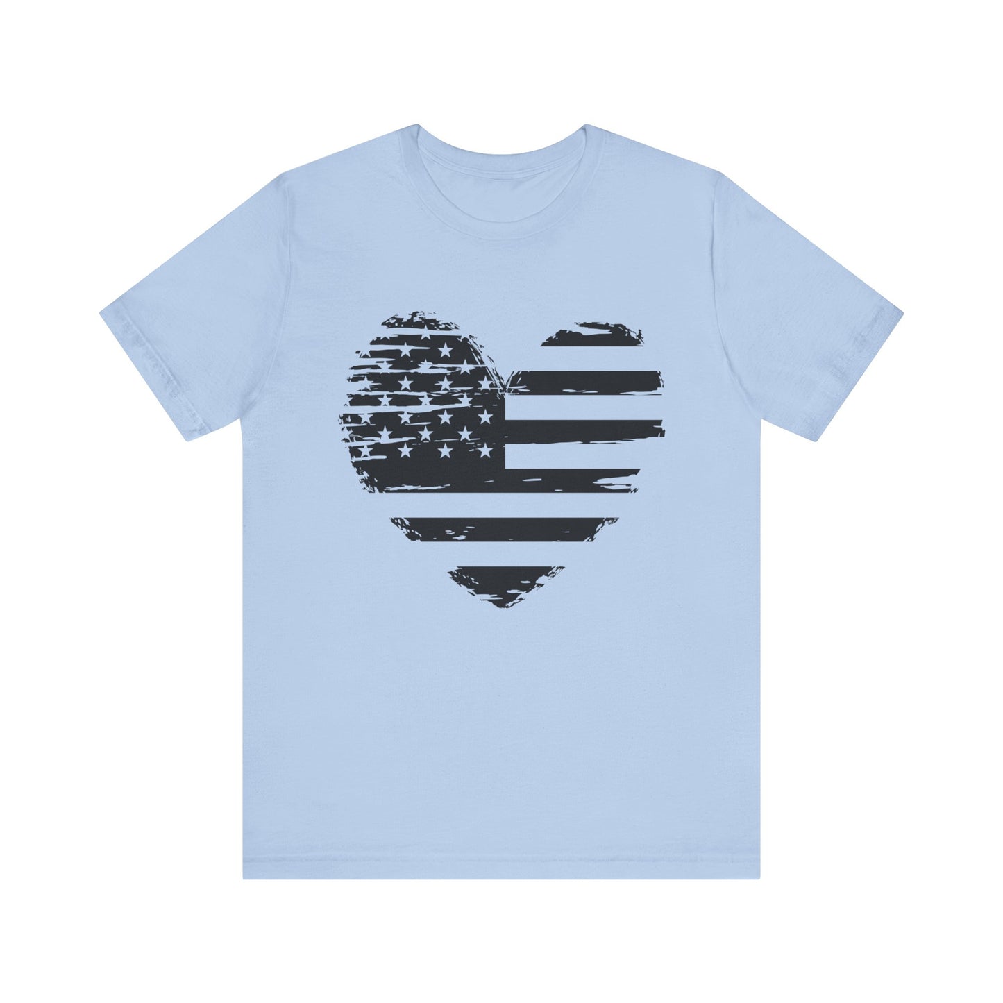 Heart flag Jersey Short Sleeve Tee