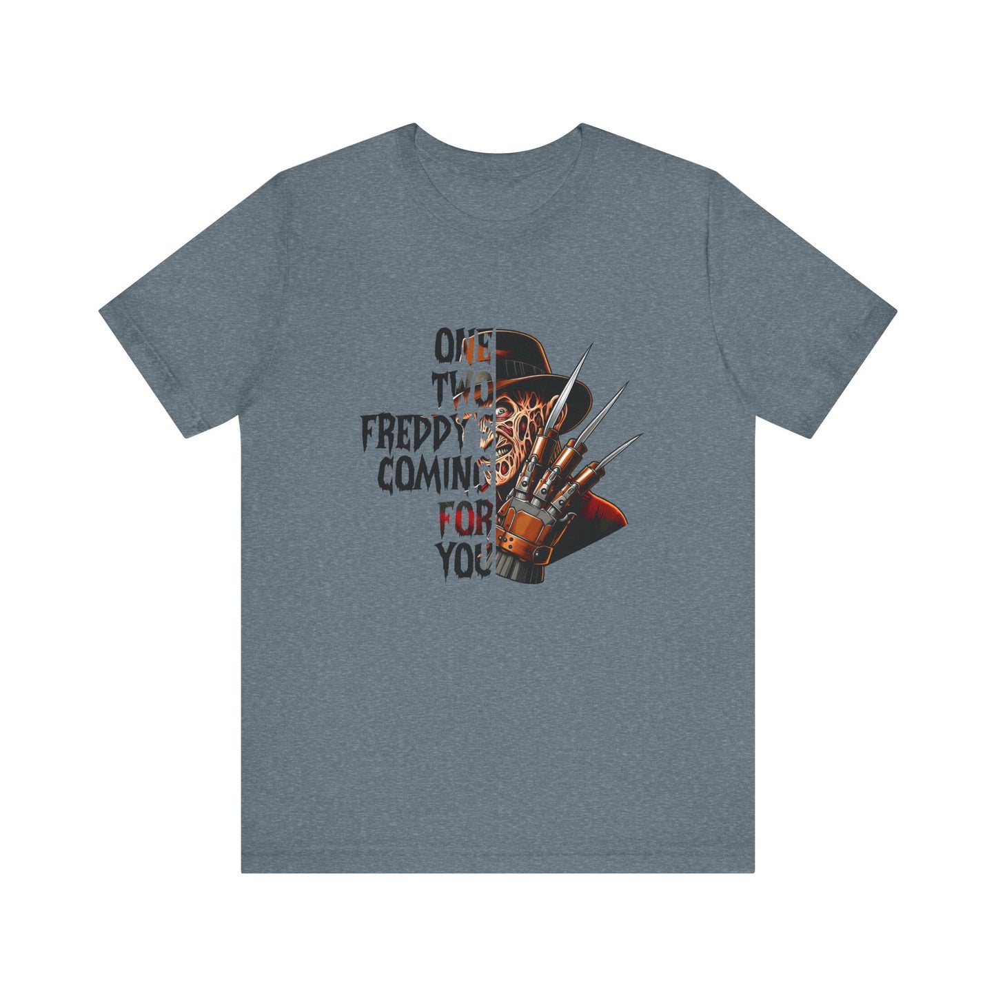 One, Two Freddy's Coming for you Jersey Short Sleeve Tee