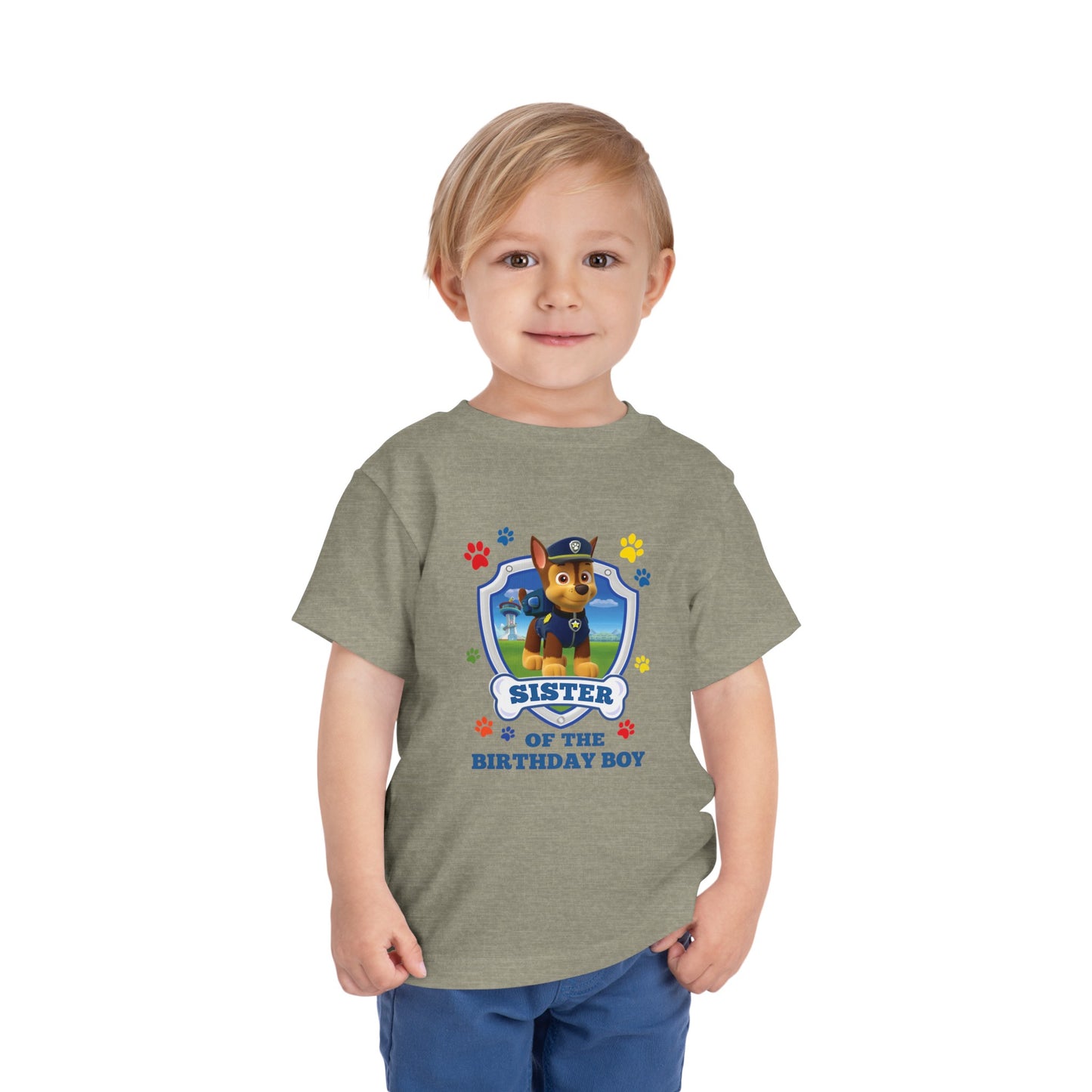 Sister of the Birthday Boy Toddler Short Sleeve Tee