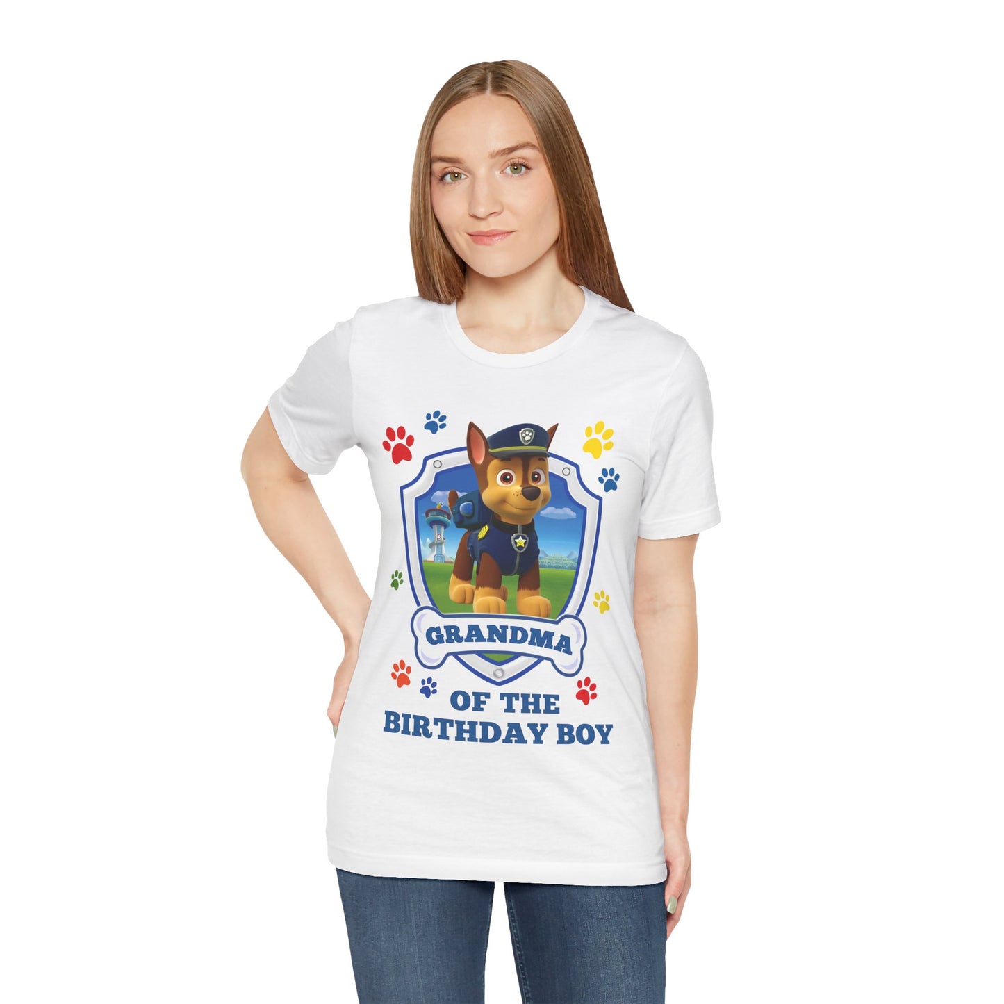 Grandma of the Birthday Boy Jersey Short Sleeve Tee