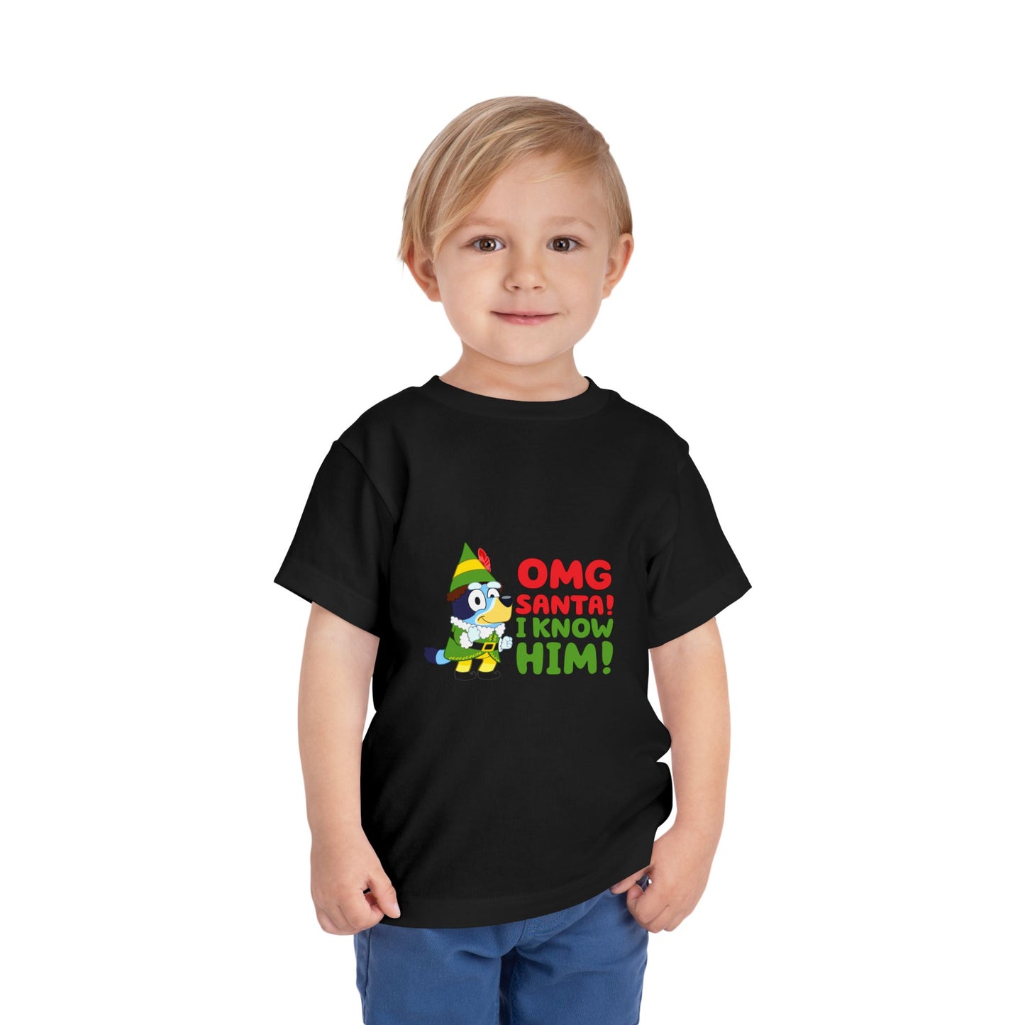 OMG Santa I know him Toddler Short Sleeve Tee