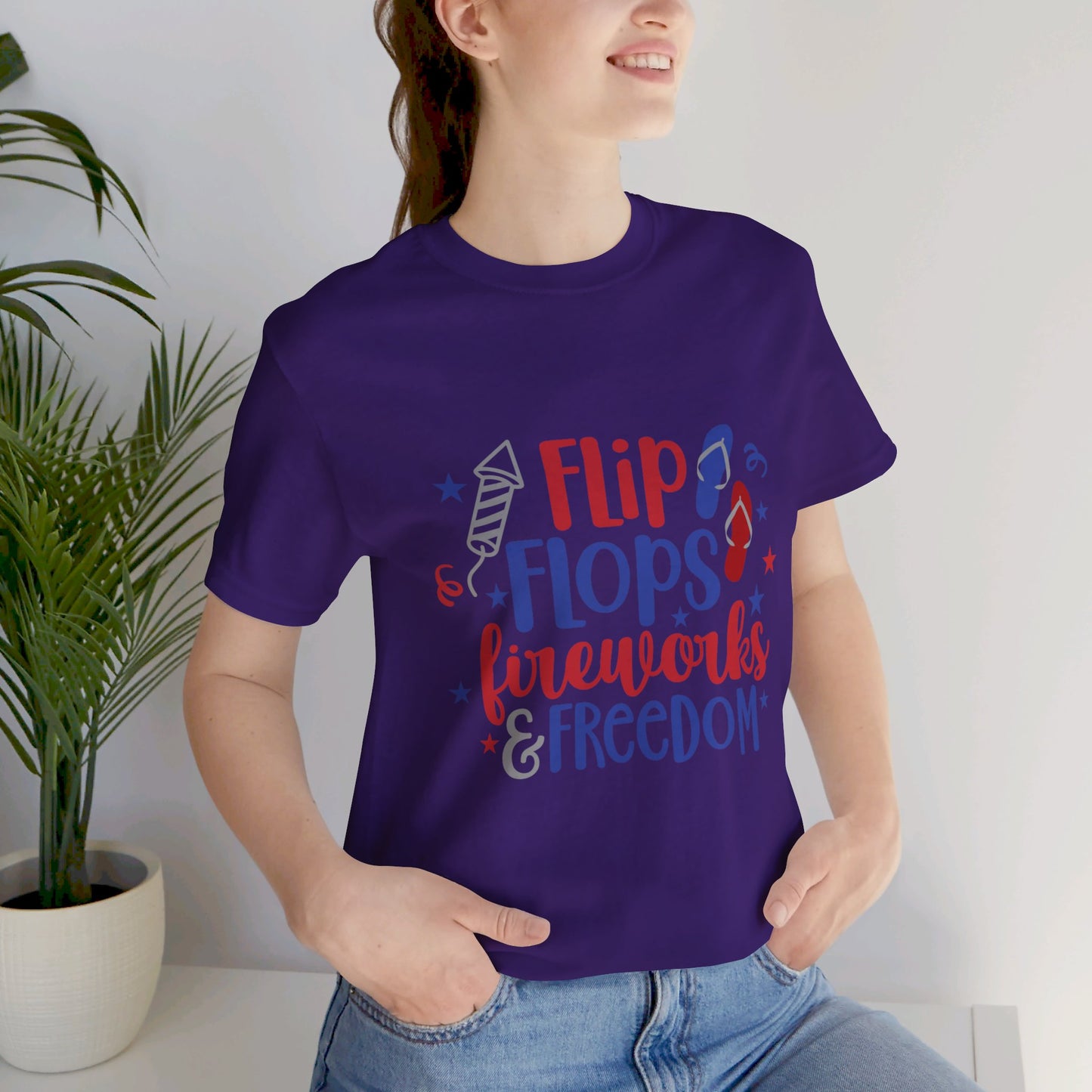 Flip Flops & Fireworks Jersey Short Sleeve Tee