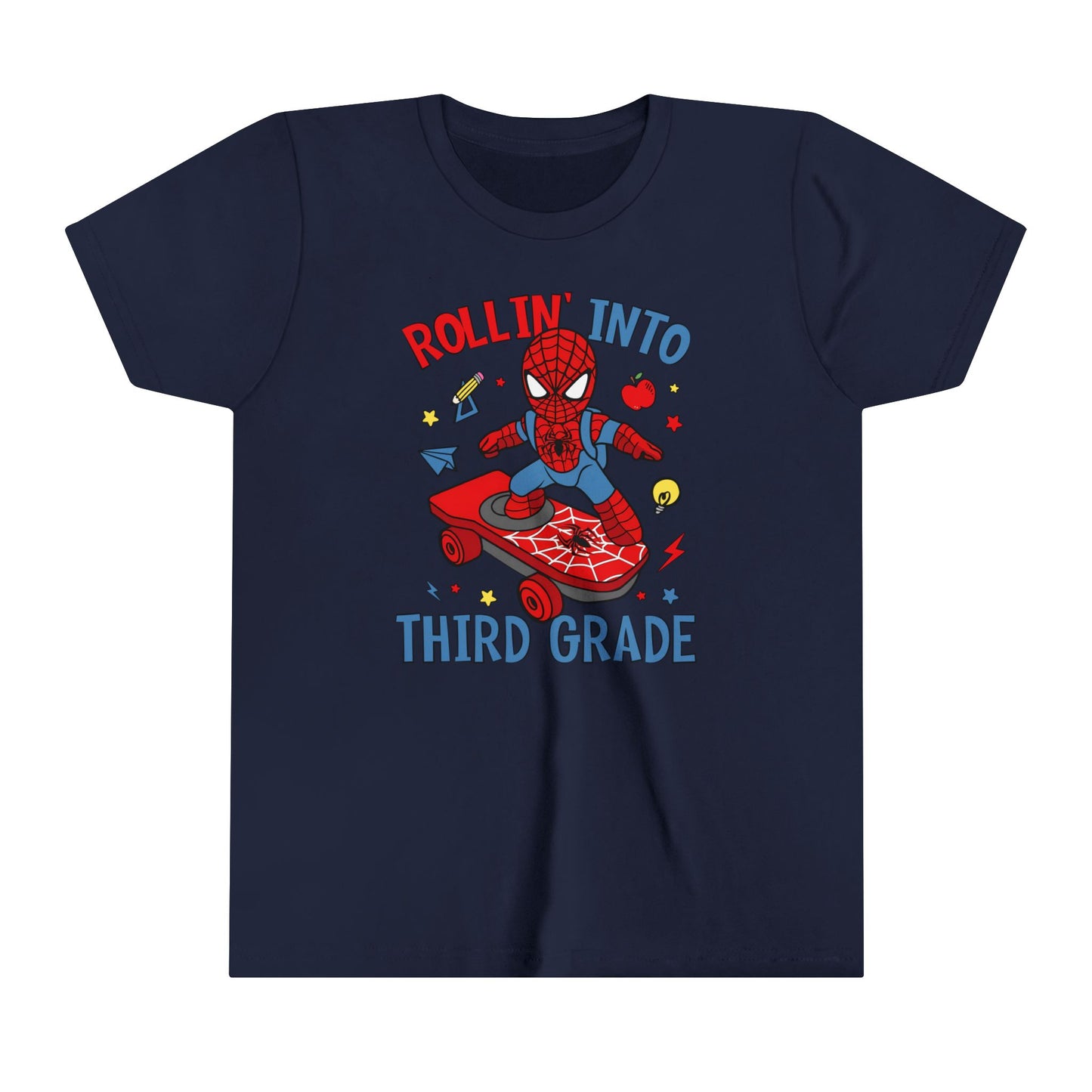 Rollin' Into 3rd Grade Youth Short Sleeve Tee